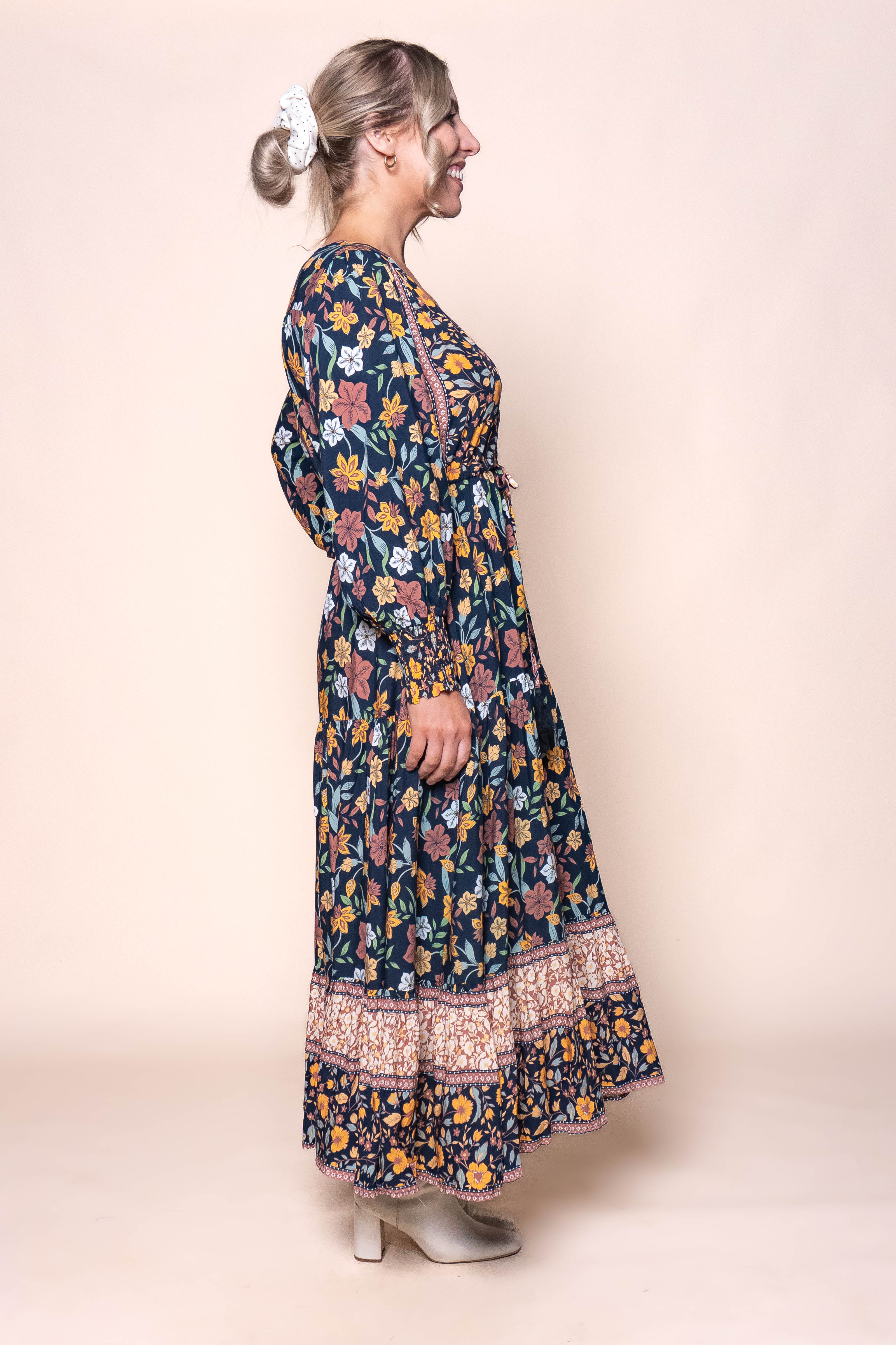 Adelina Maxi Dress in Deep Navy