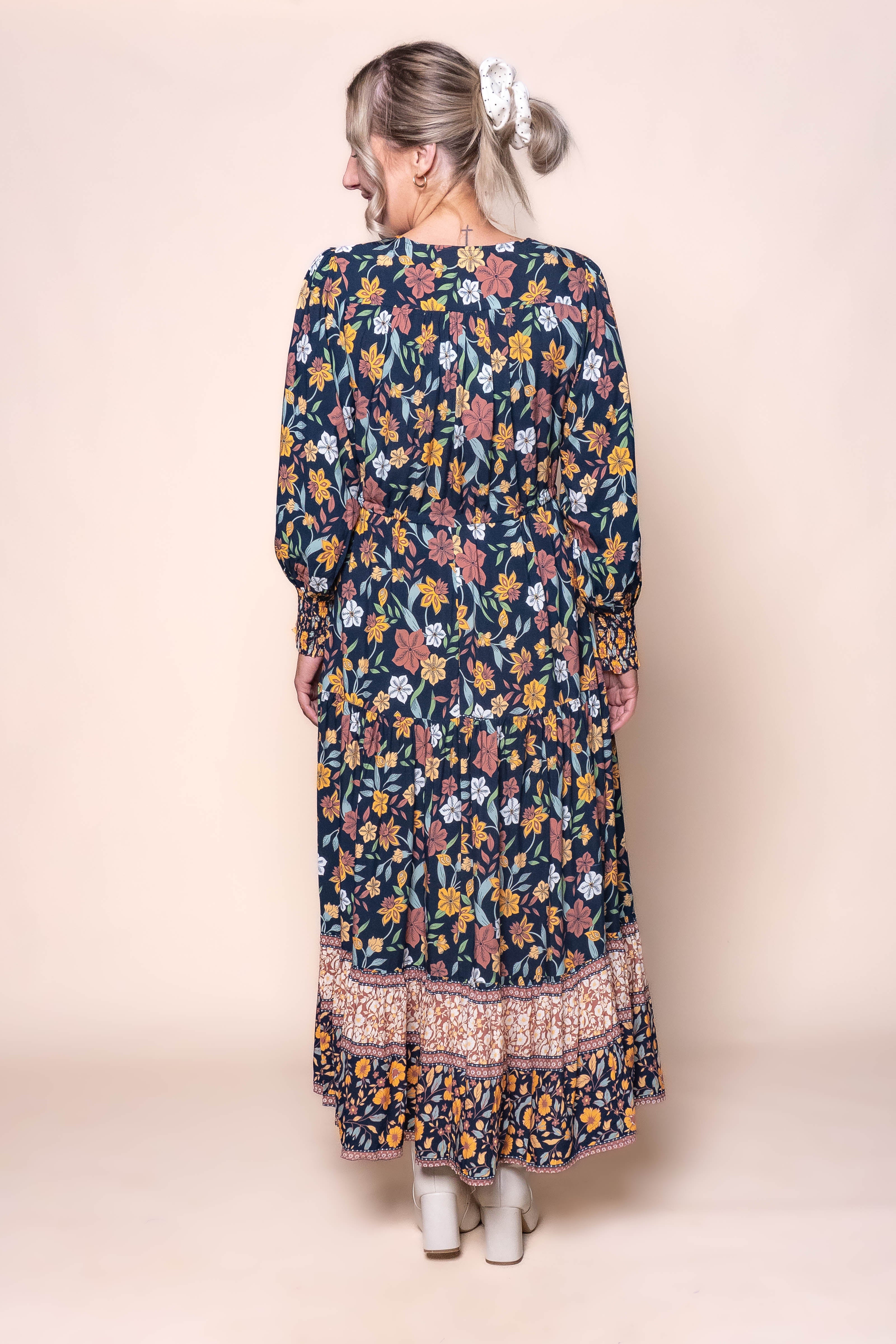 Adelina Maxi Dress in Deep Navy