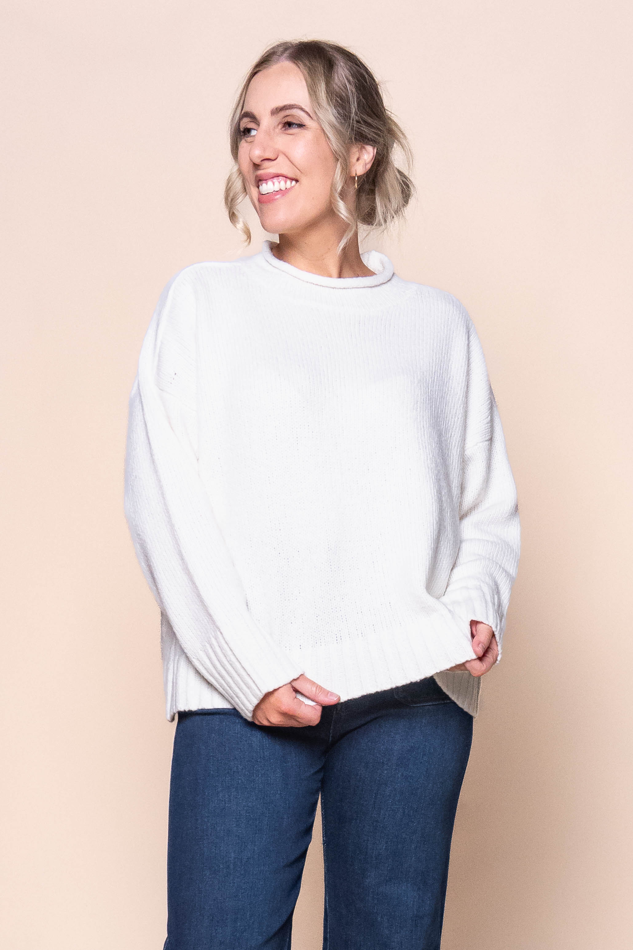 Kerry Knit Jumper in Ivory