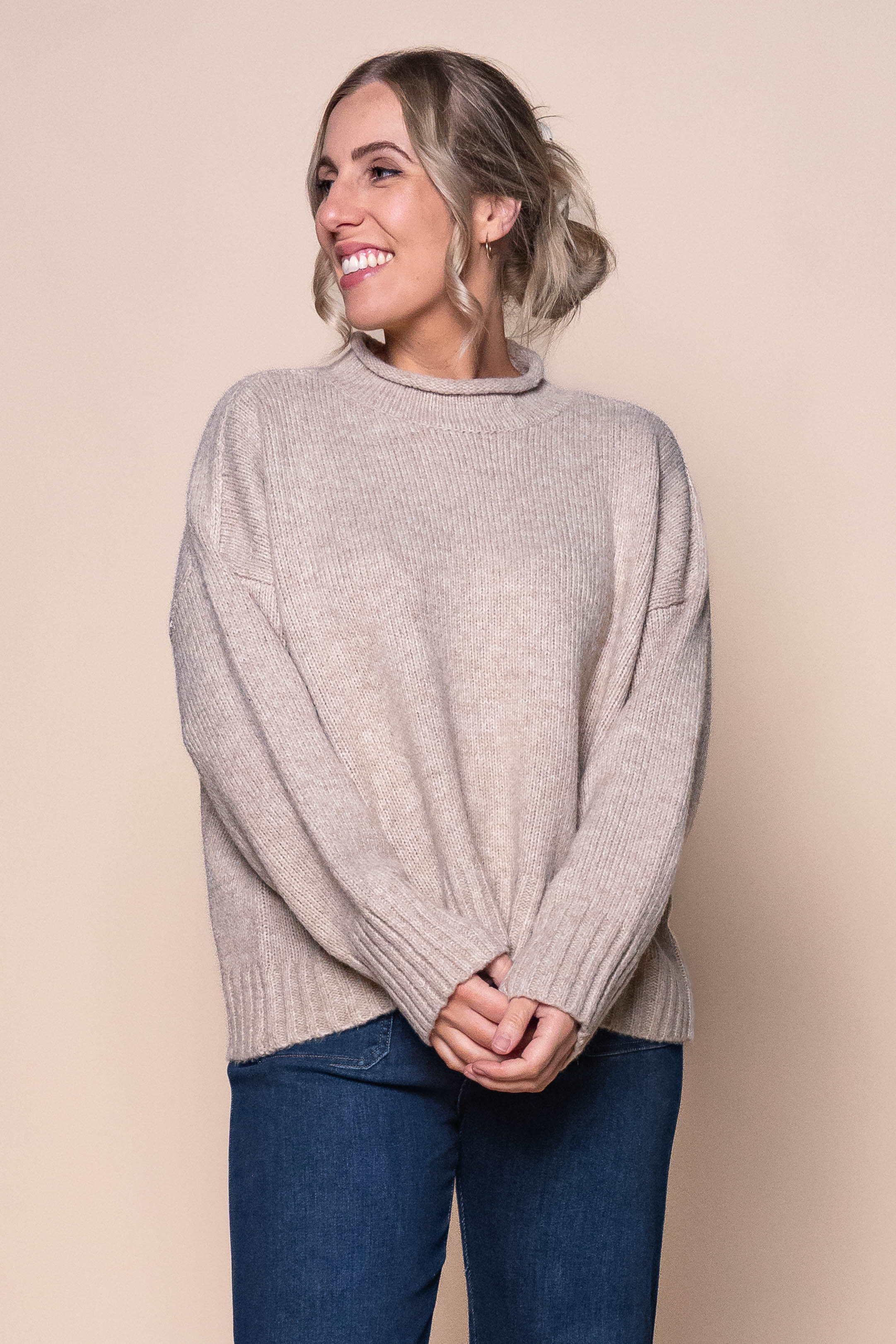 Kerry Knit Jumper in Oatmeal