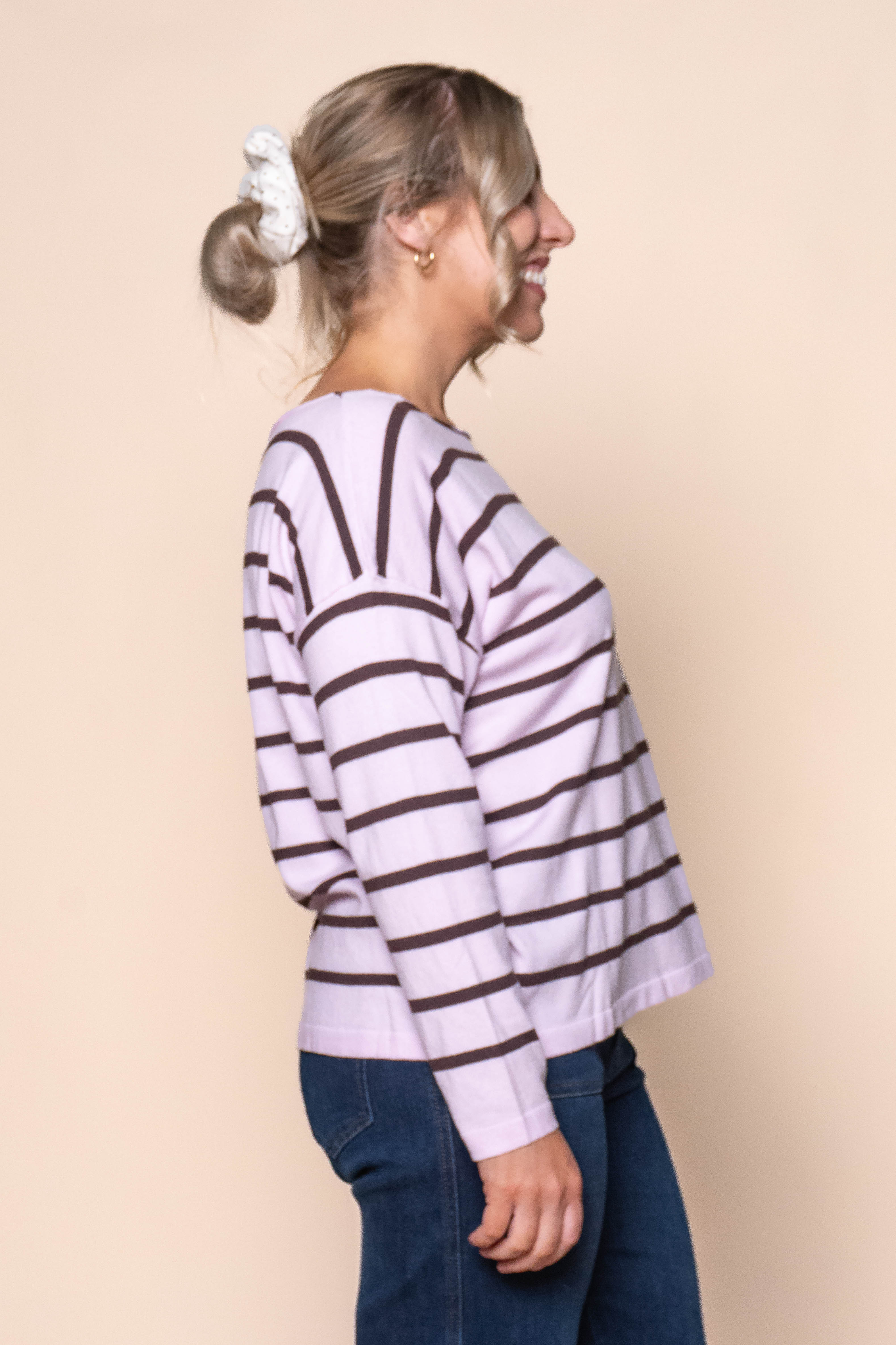 Bridget Stripe Top in Pink