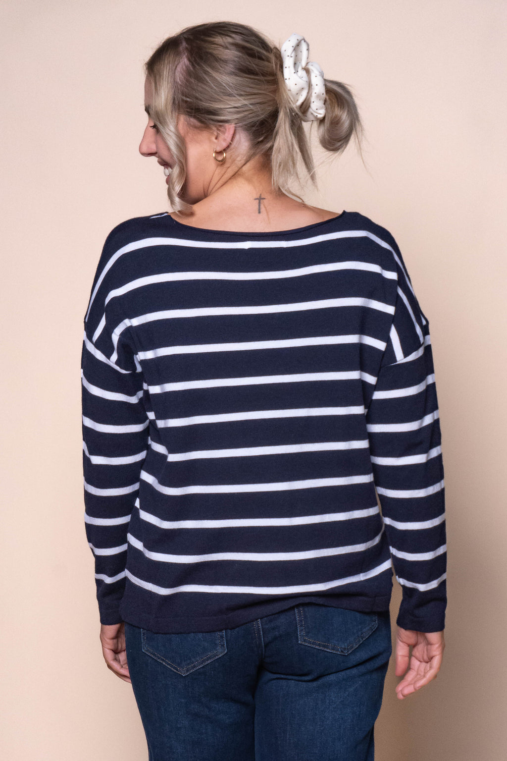 Bridget Stripe Top in Navy