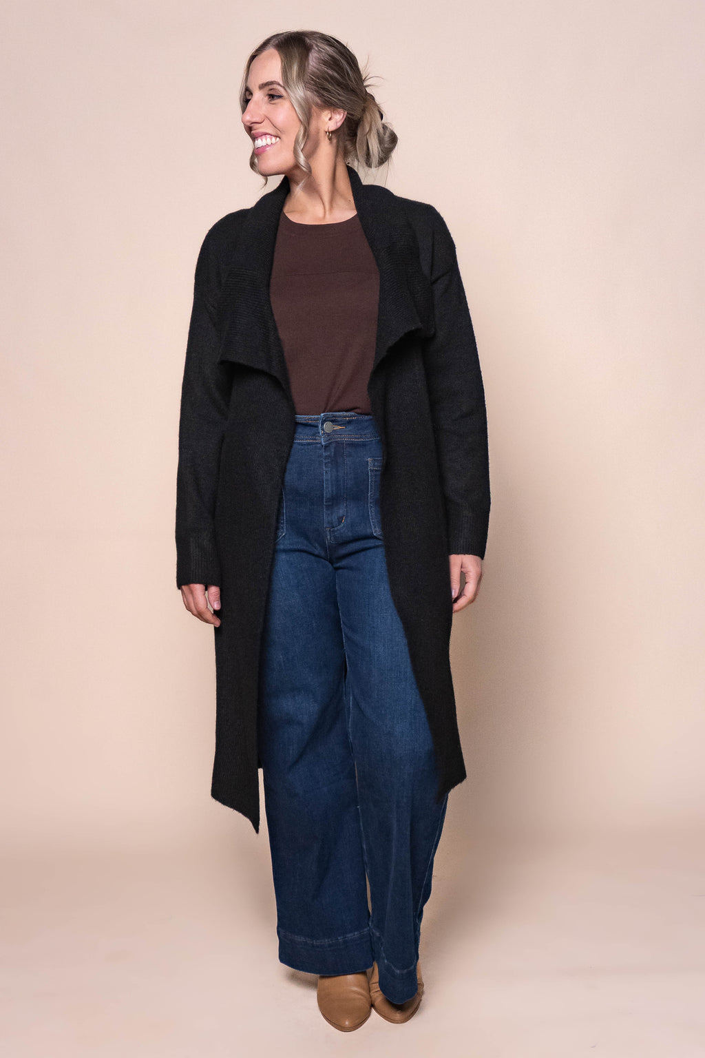 Pepper Knit Cardigan in Black