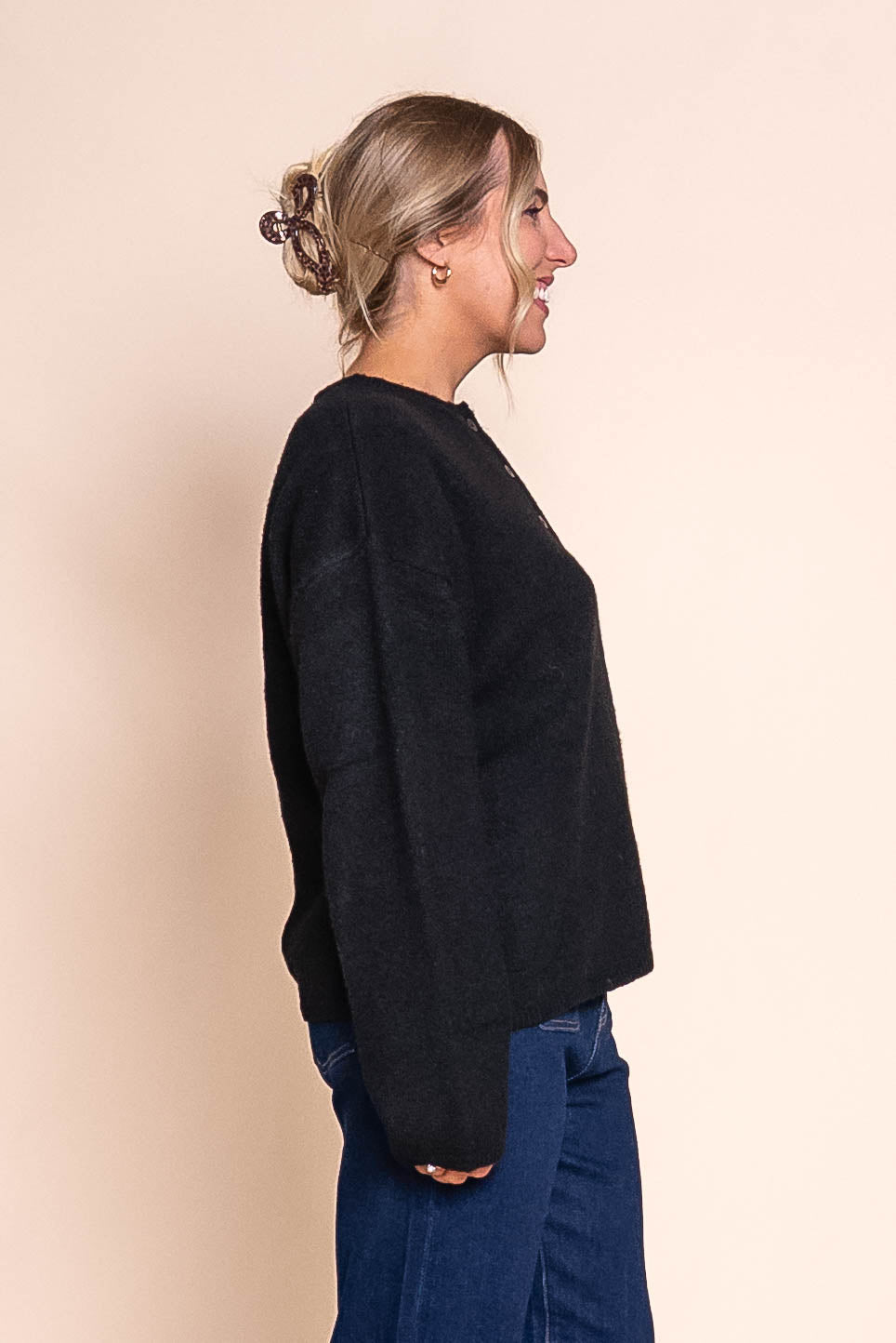 Fillipa Knit Jumper in Black - All About Eve