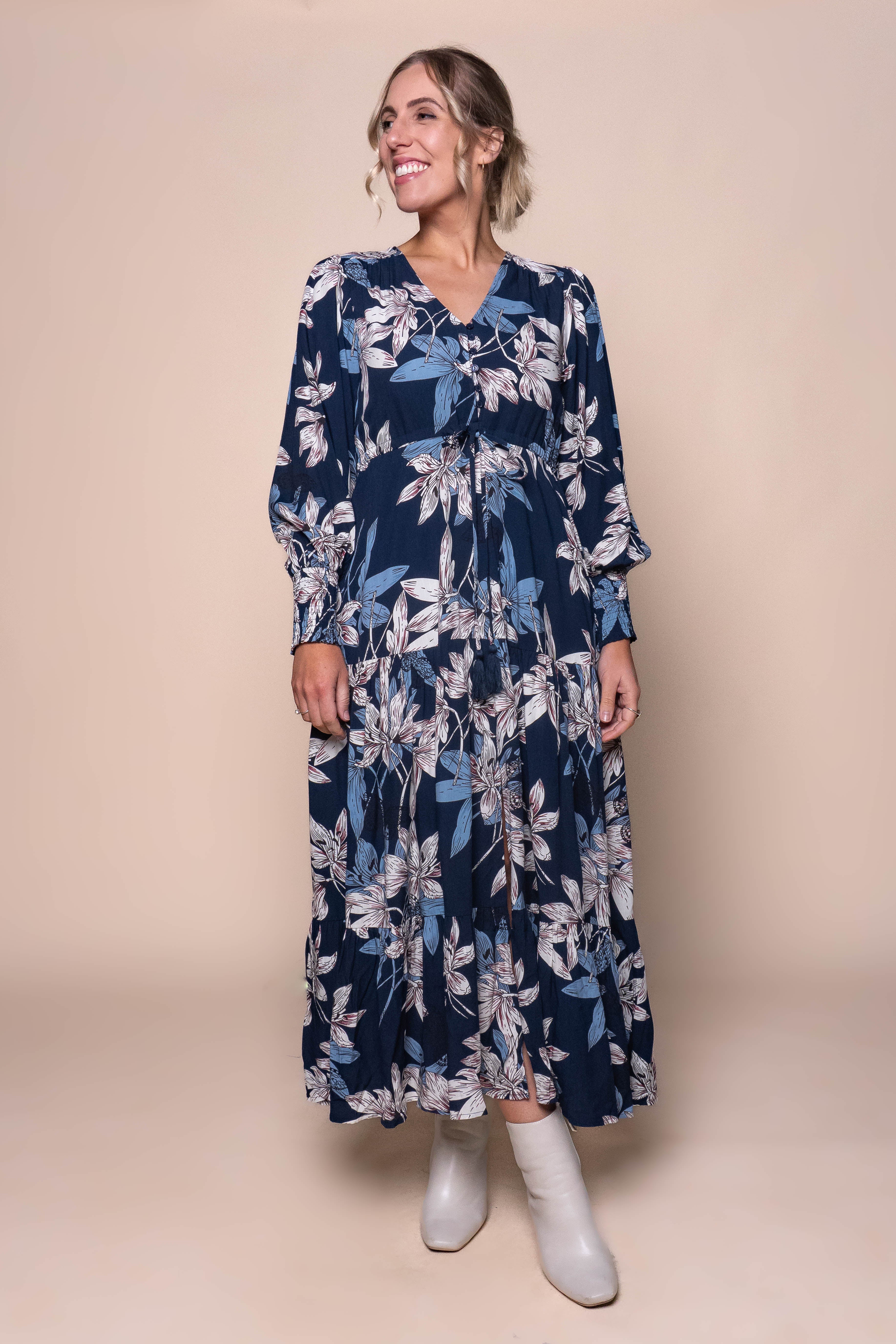Charlotte Maxi Dress in Navy