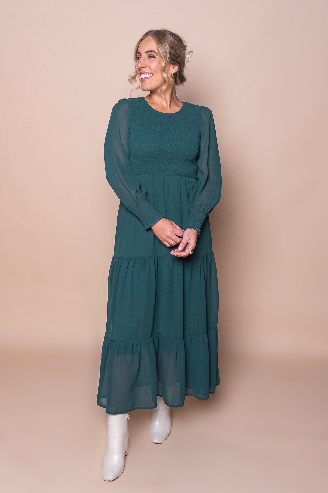 Winena Maxi  Dress in Emerald
