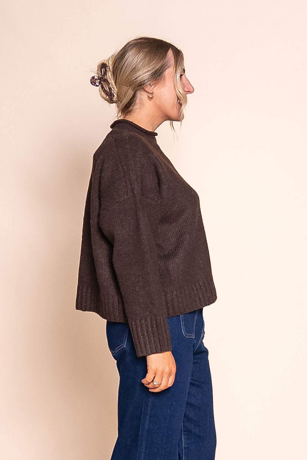 Vanessa Knit Jumper in Chocolate
