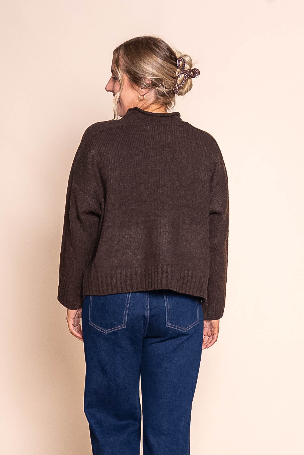 Vanessa Knit Jumper in Chocolate