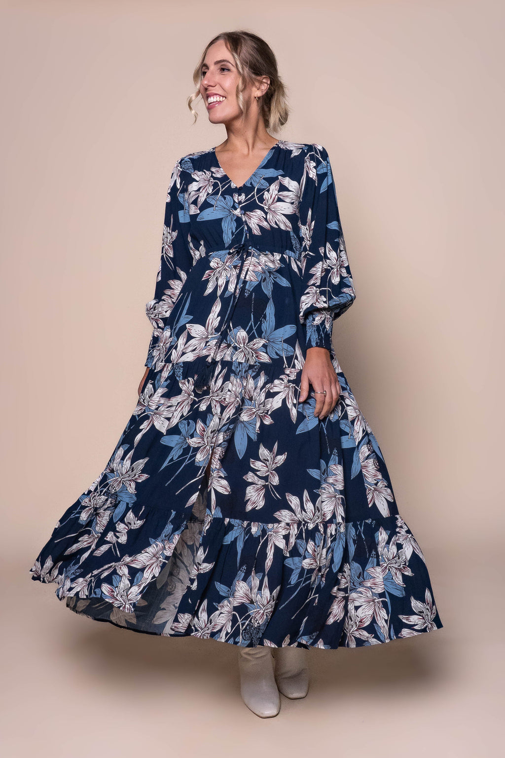 Charlotte Maxi Dress in Navy