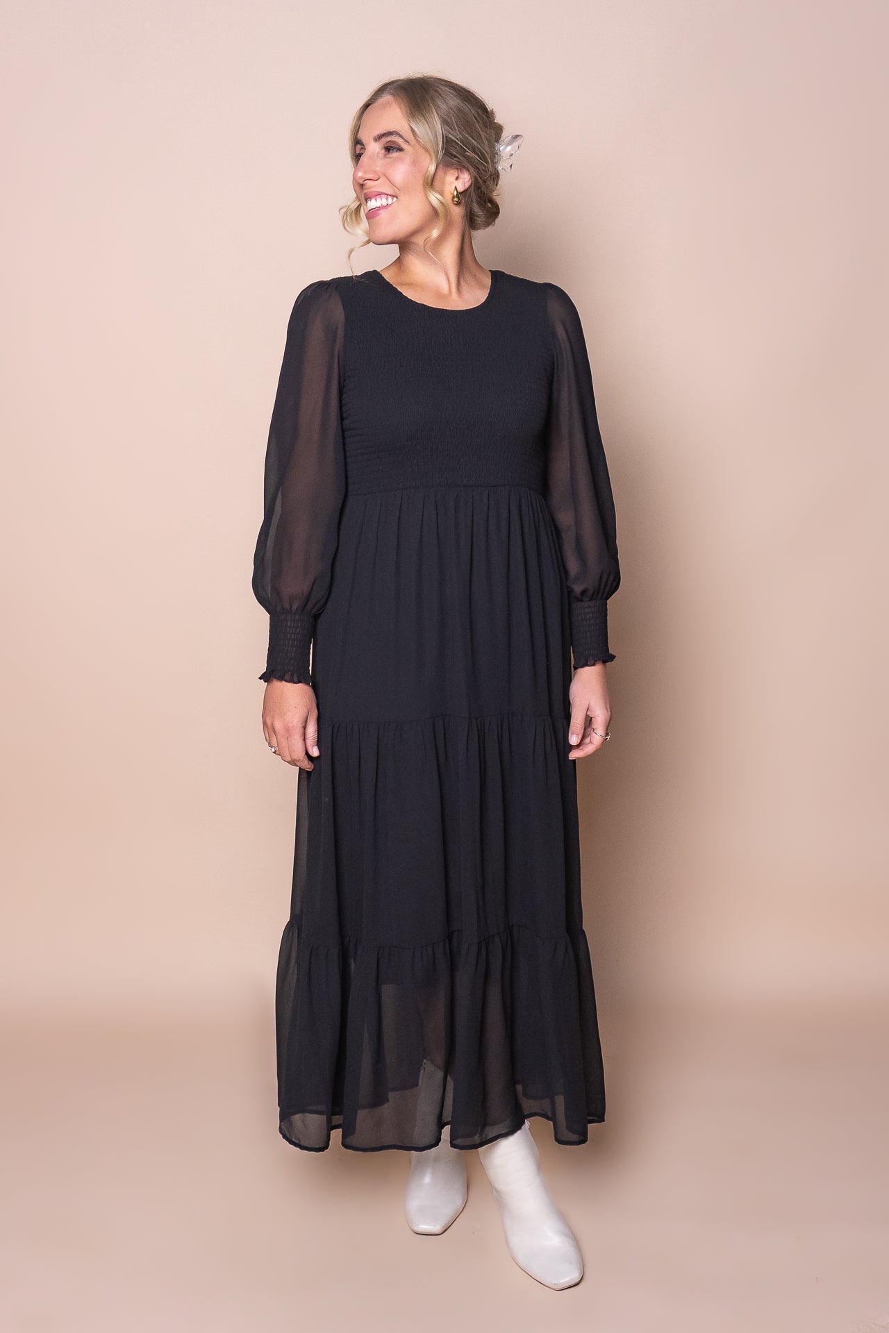 Winena Maxi Dress in Black