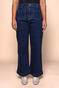 Sarah Wide Leg Jeans in Indigo Denim - Foxwood