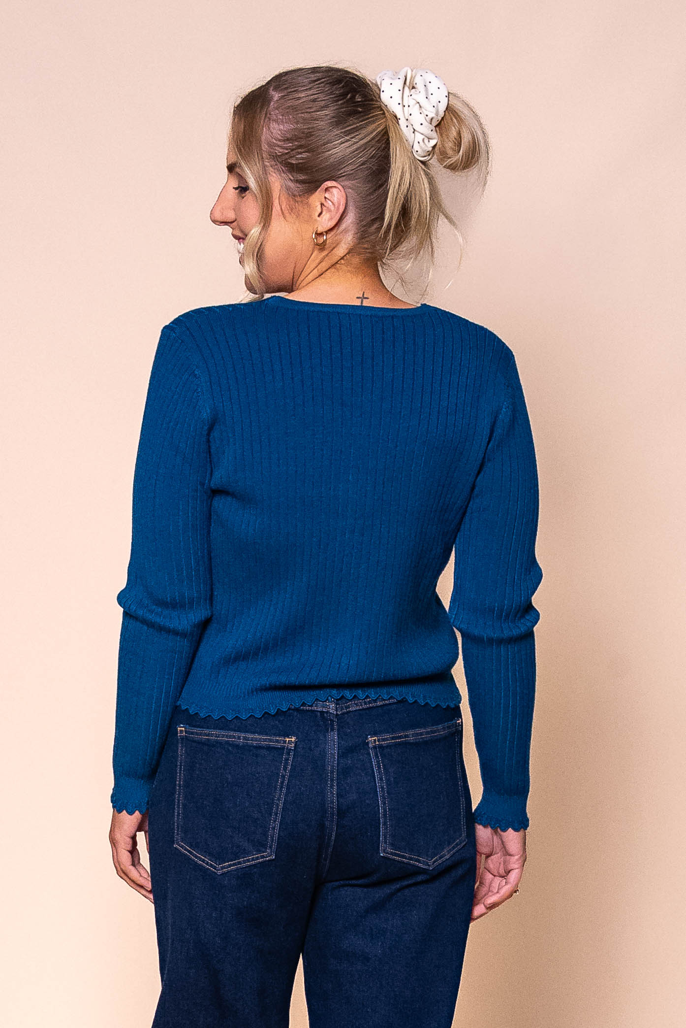 Leilani Knit Cardigan in Dark Teal