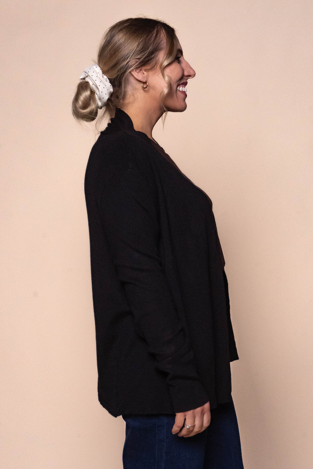 Nicolette Shawl Cardigan in Black