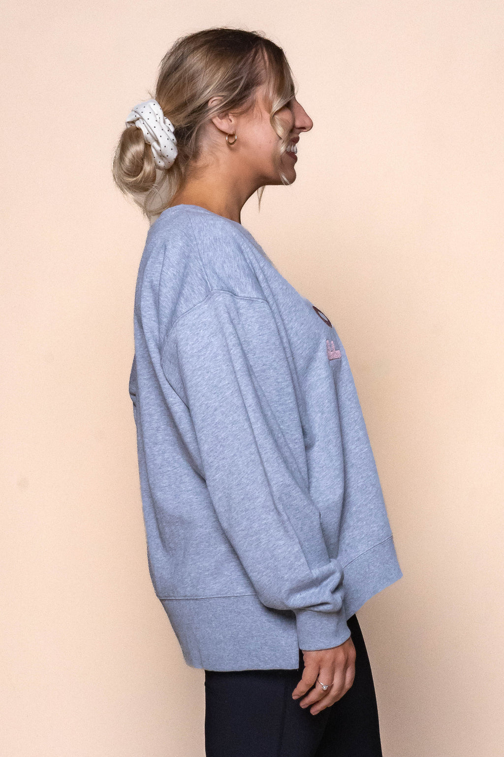 Effortless Contrast Crew in Grey Marle - Foxwood