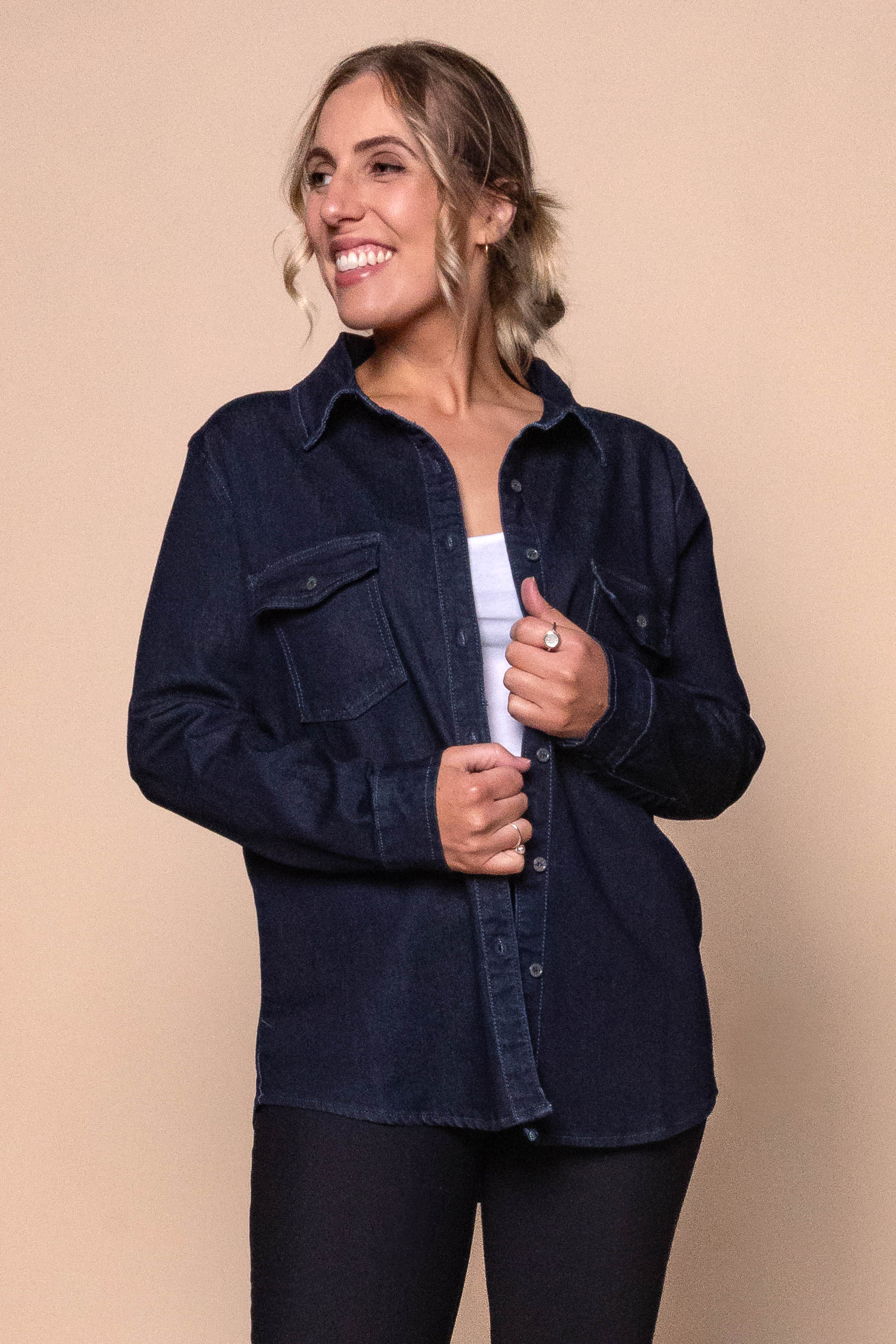 Alise Denim Shirt in Indigo