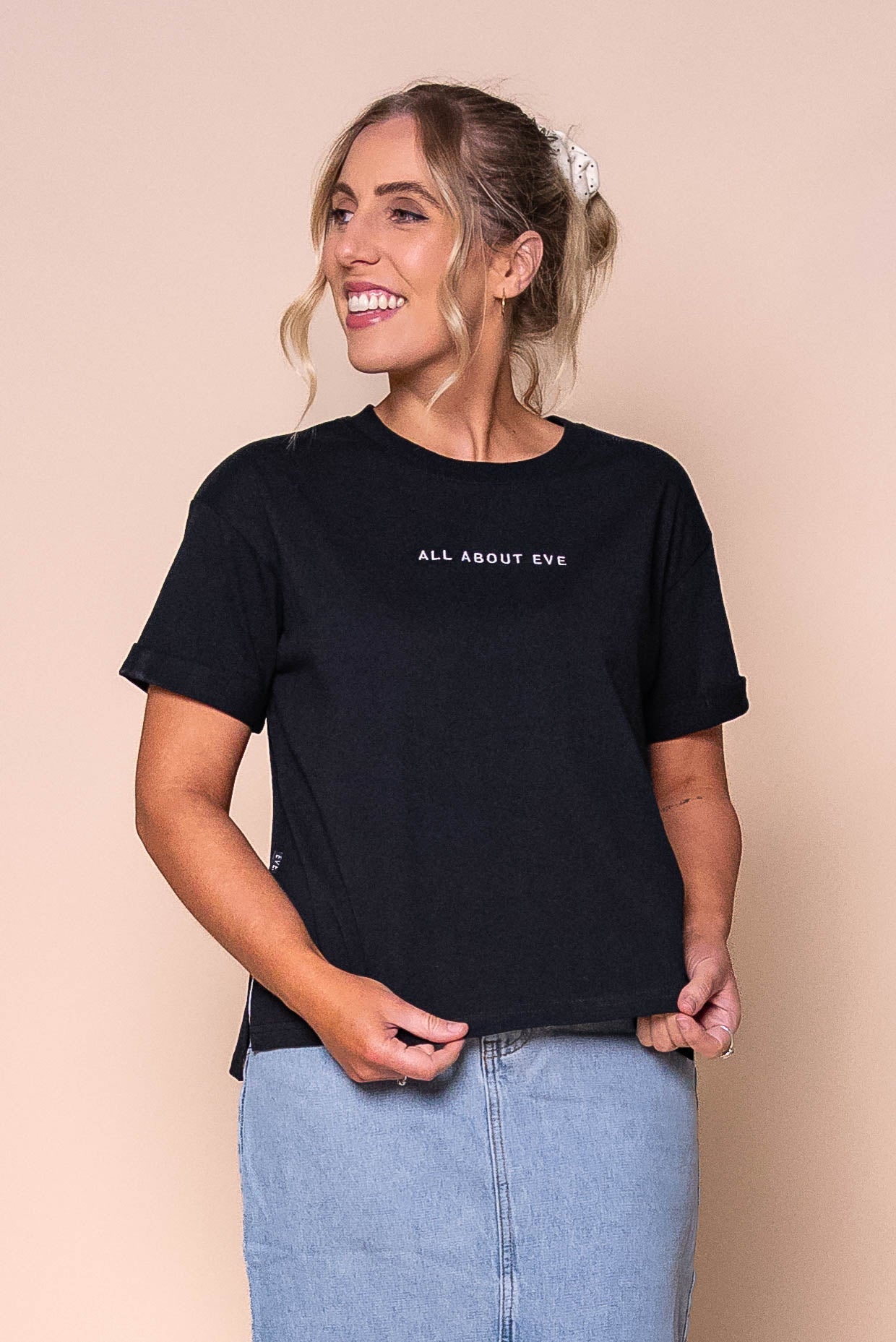 AAE Washed Tee in Black - All About Eve