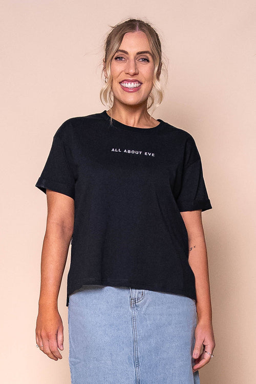 AAE Washed Tee in Black - All About Eve