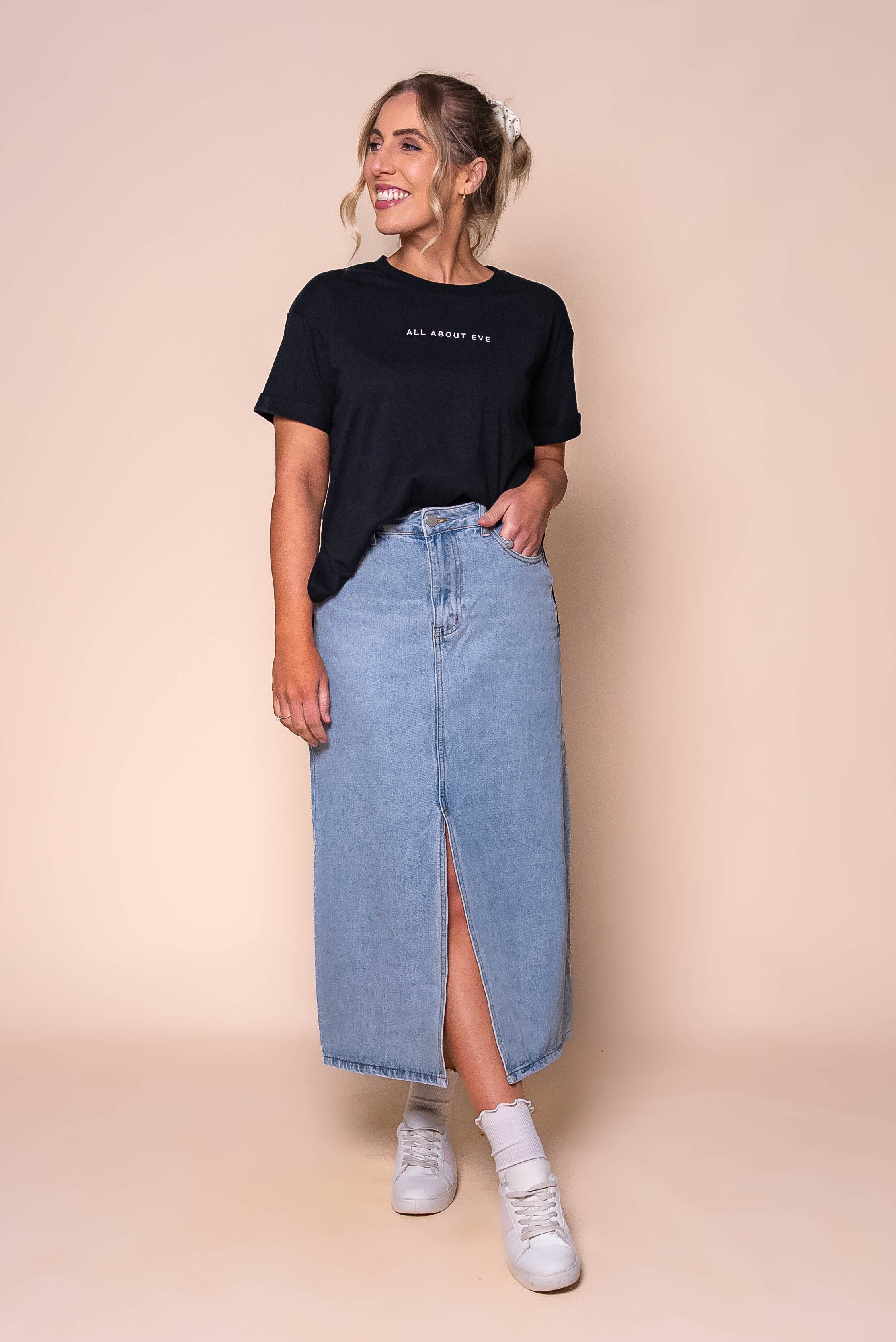 AAE Washed Tee in Black - All About Eve