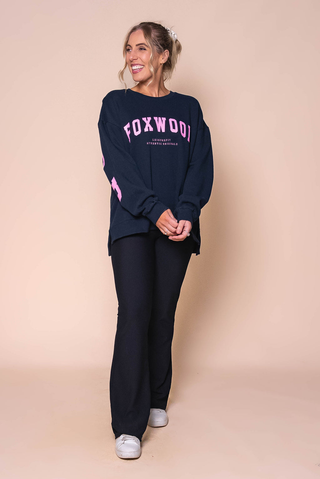 Interval Crew in Navy/Neon Pink - Foxwood
