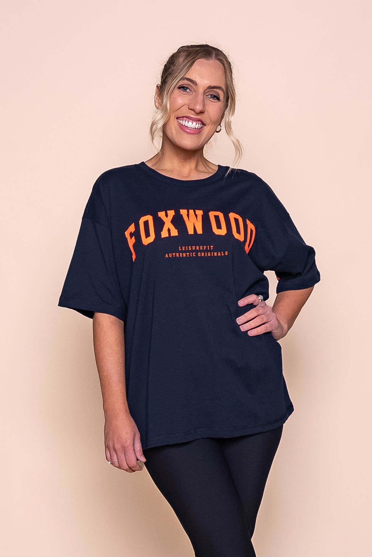 Interval Tee in Navy/Orange - Foxwood