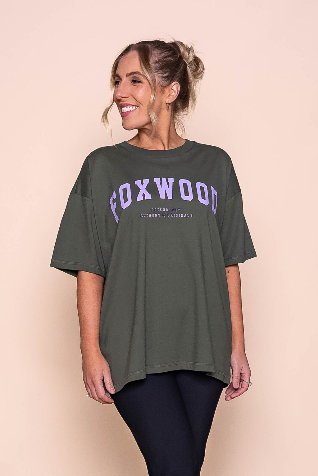 Interval Tee in Khaki/Lilac - Foxwood