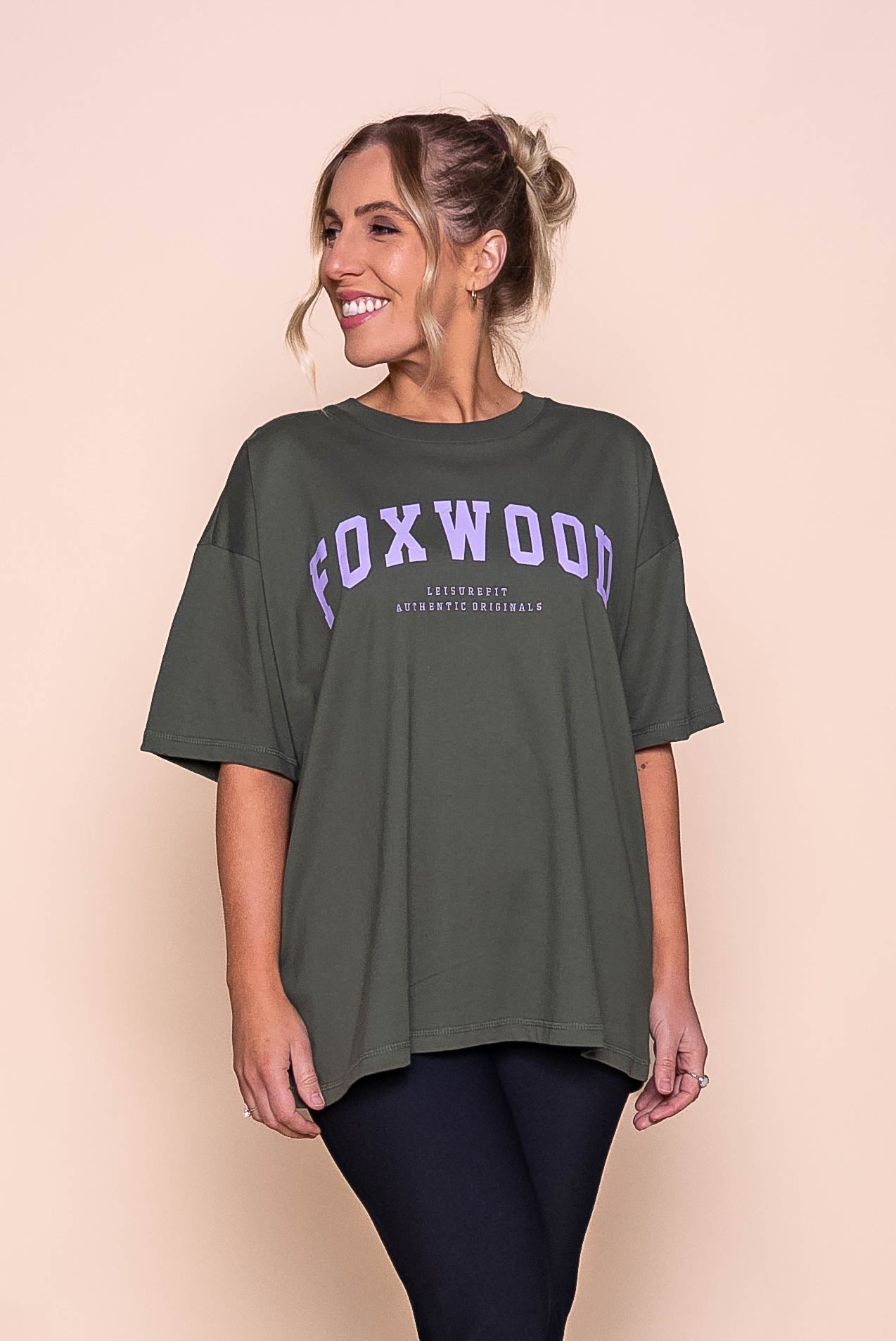 Interval Tee in Khaki/Lilac - Foxwood