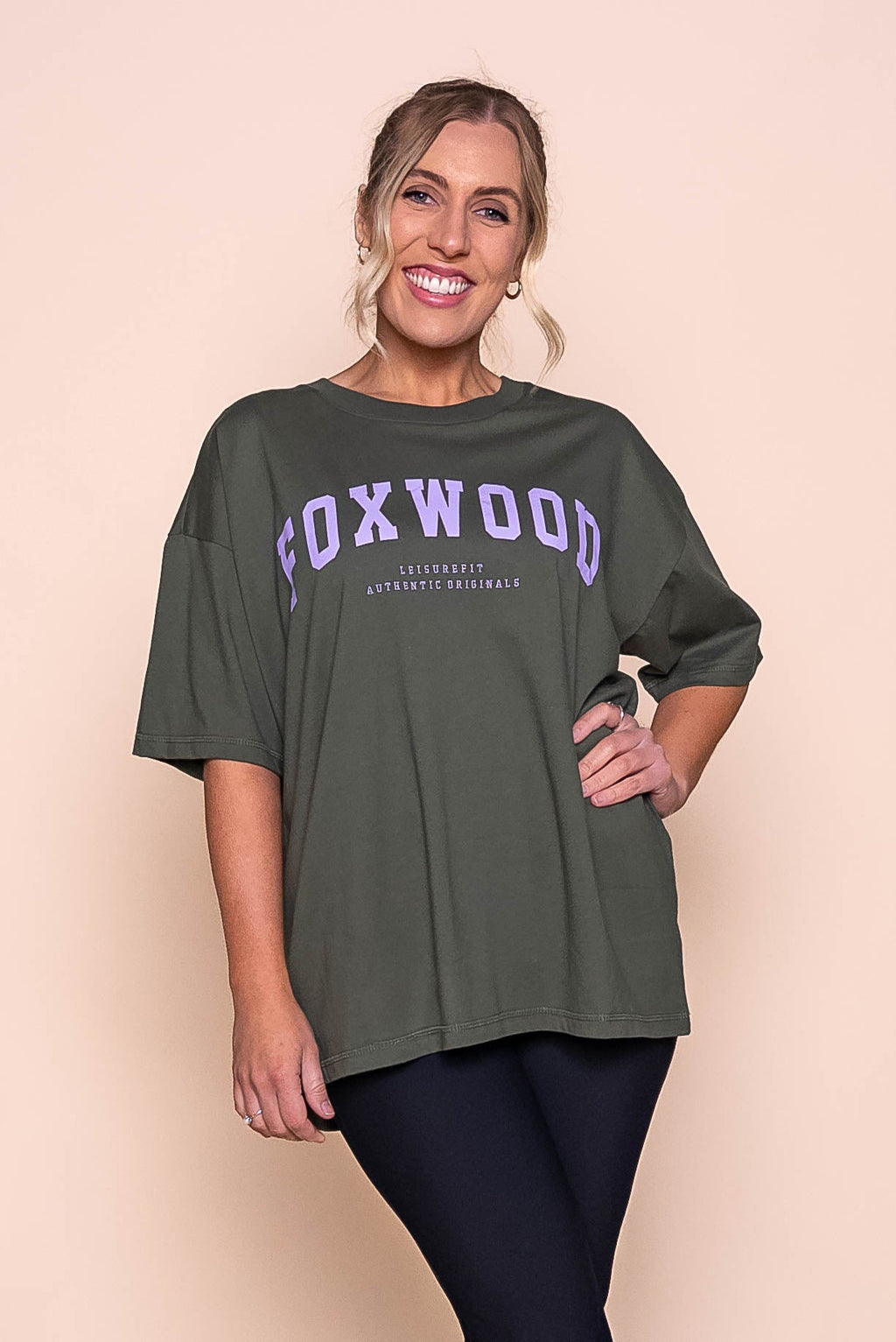Interval Tee in Khaki/Lilac - Foxwood