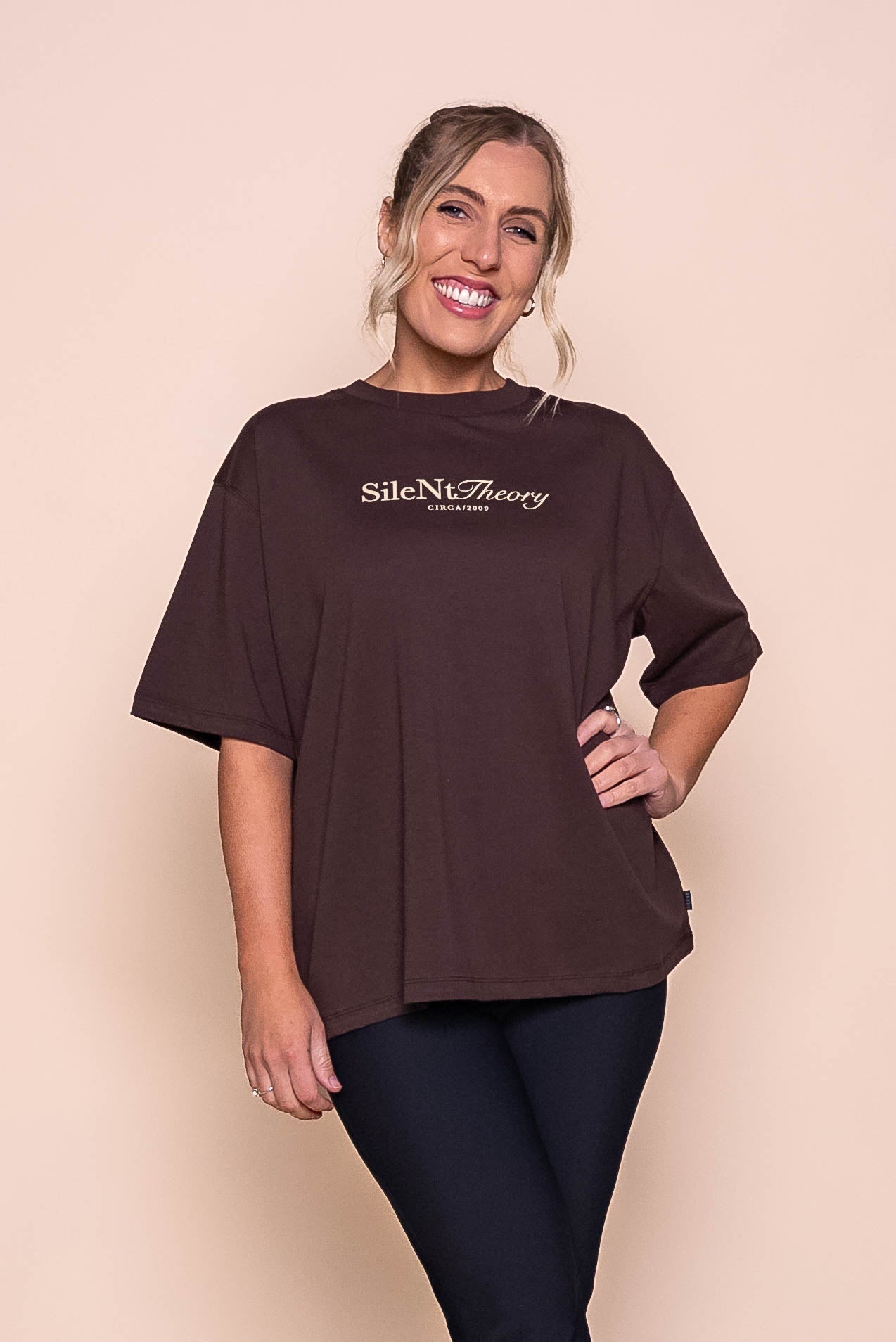 Studio Oversized Tee in Chocolate - Silent Theory