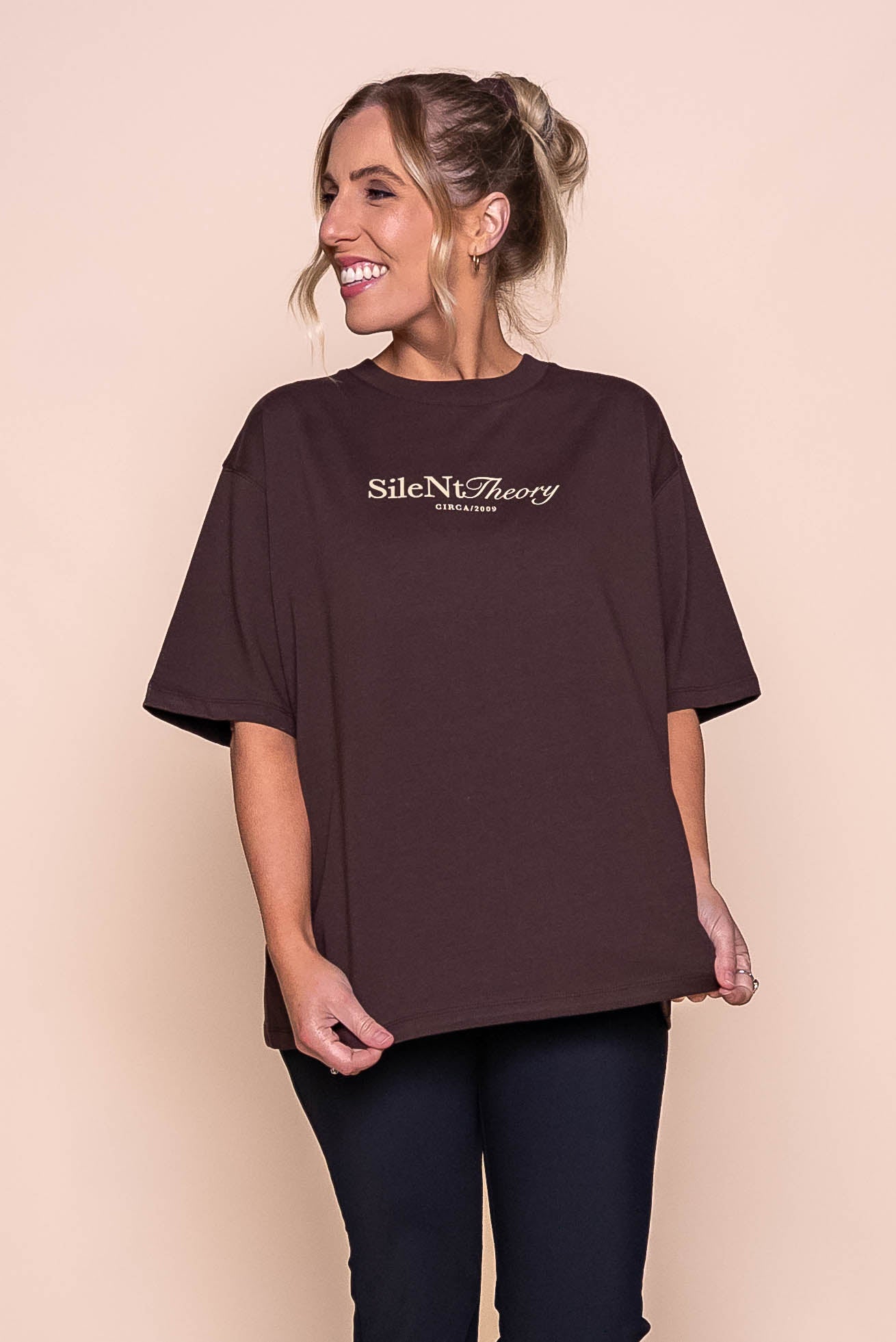 Studio Oversized Tee in Chocolate - Silent Theory