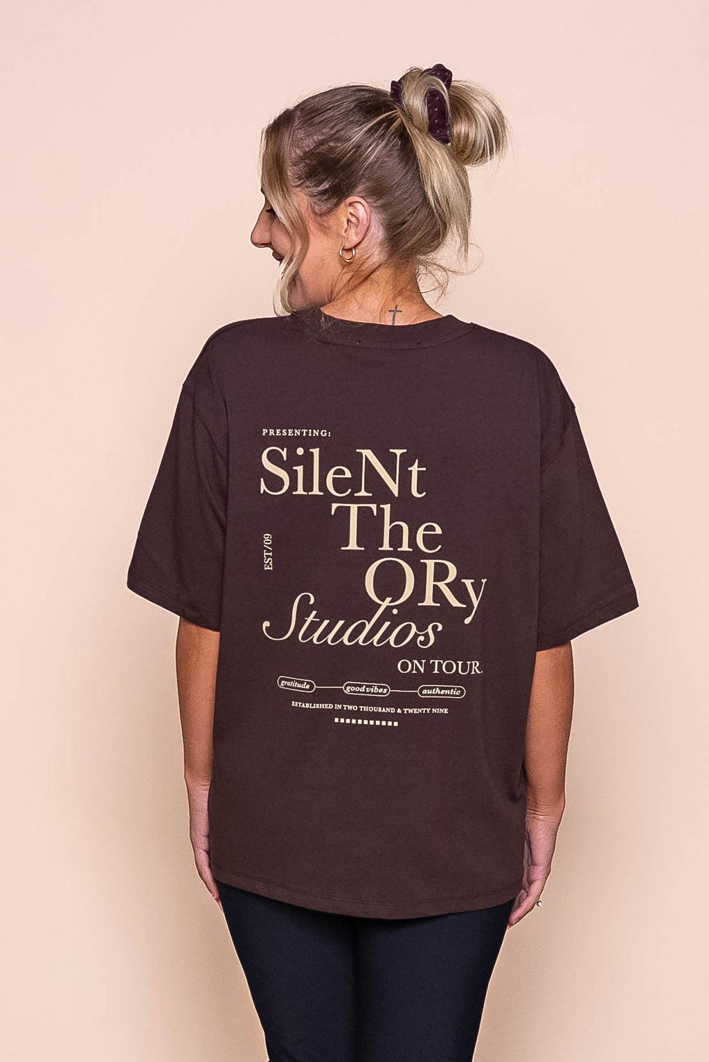 Studio Oversized Tee in Chocolate - Silent Theory
