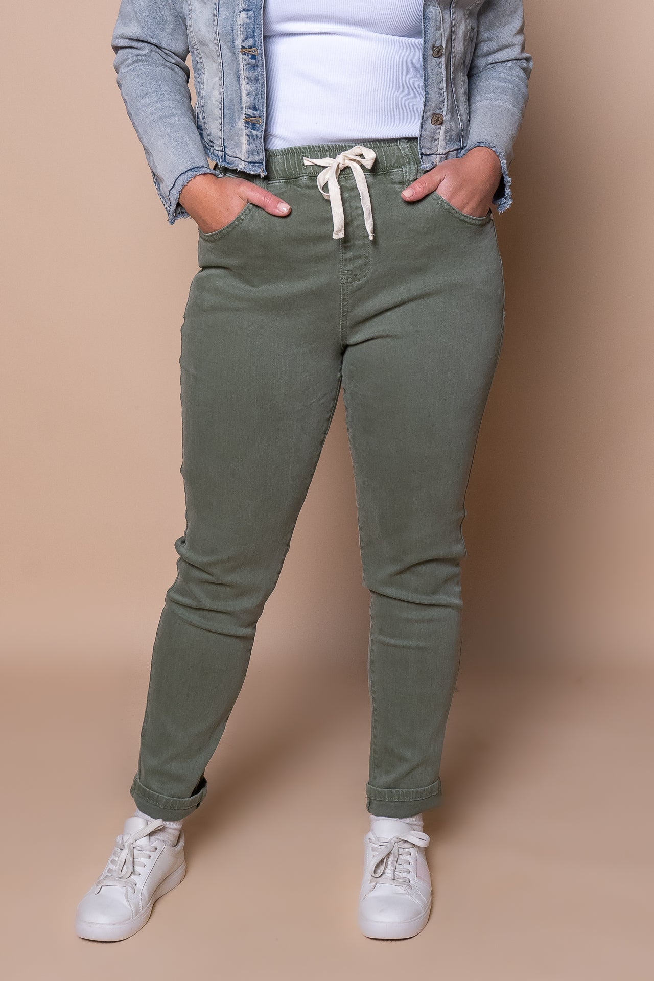 Juliette Joggers in Khaki - Foxwood