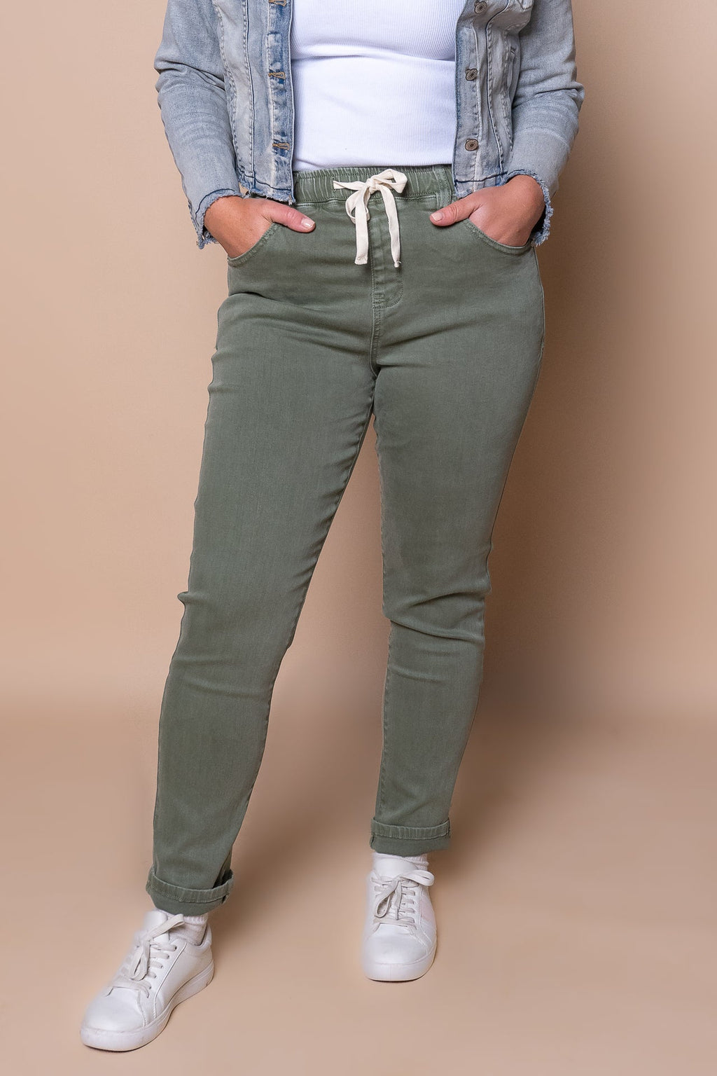 Juliette Joggers in Khaki - Foxwood