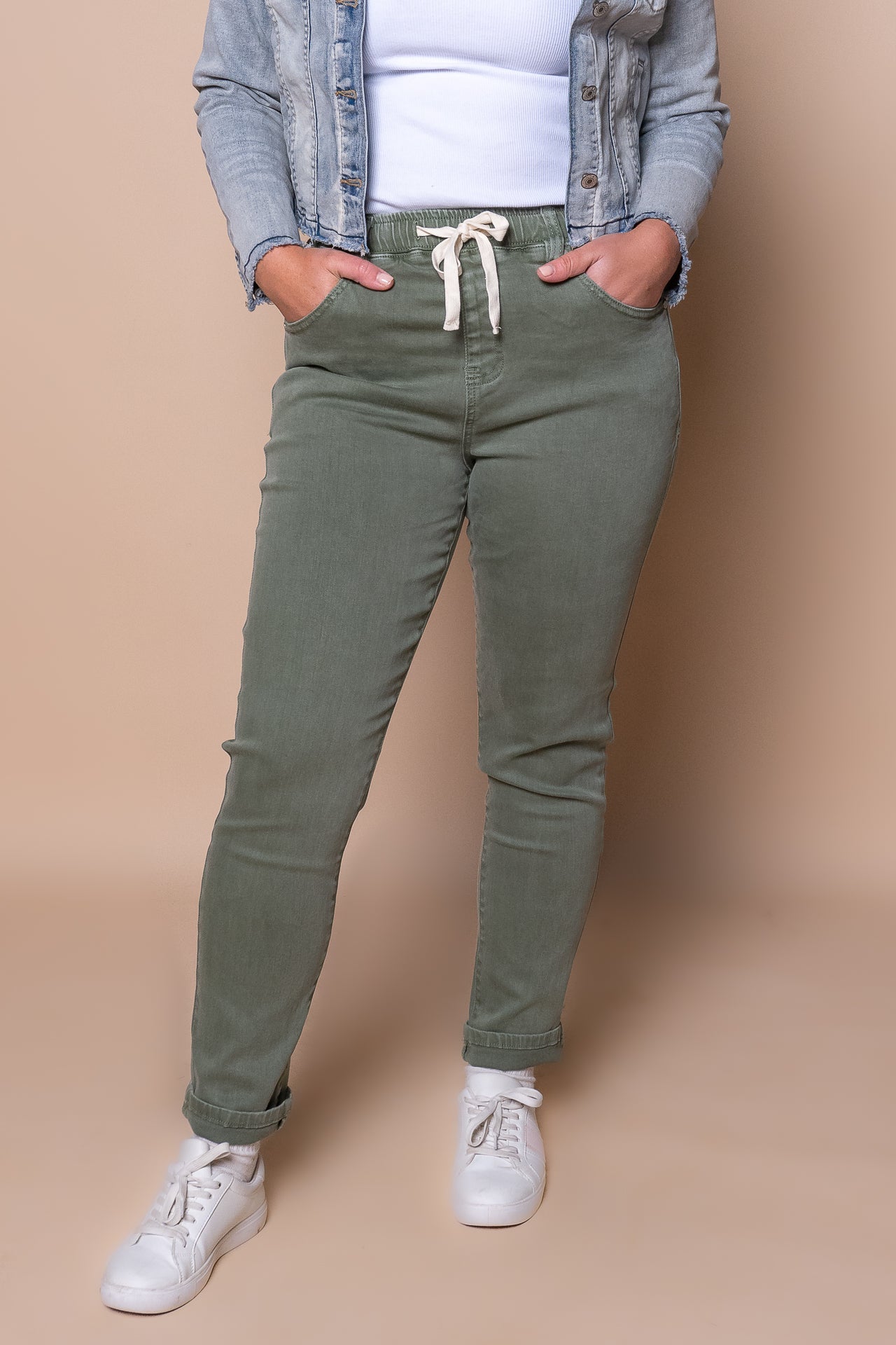 Juliette Joggers in Khaki - Foxwood