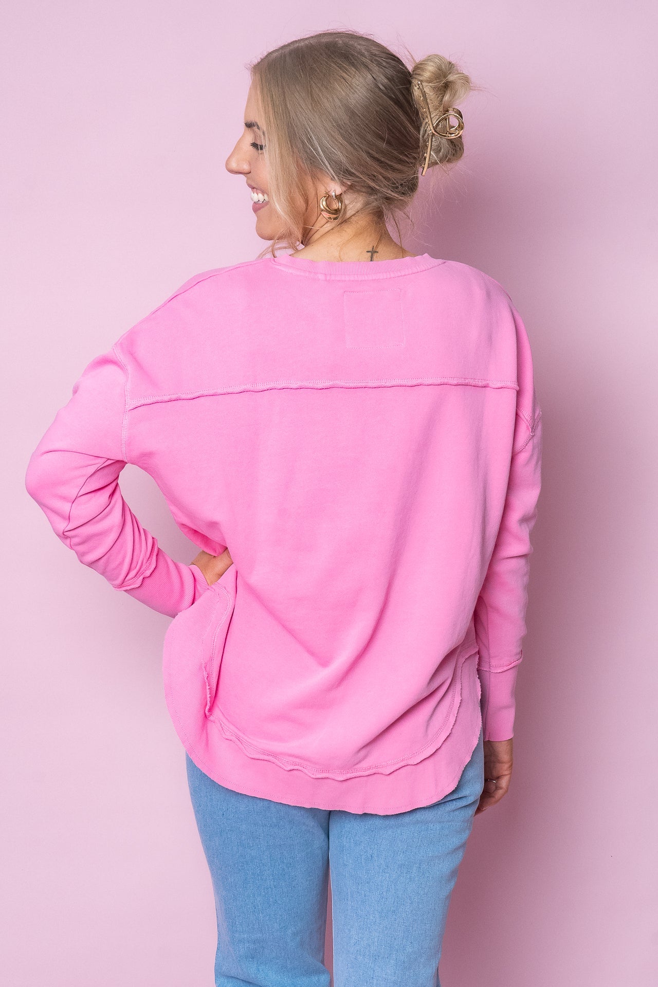 Simplified Crew in Bubblegum Pink - Foxwood