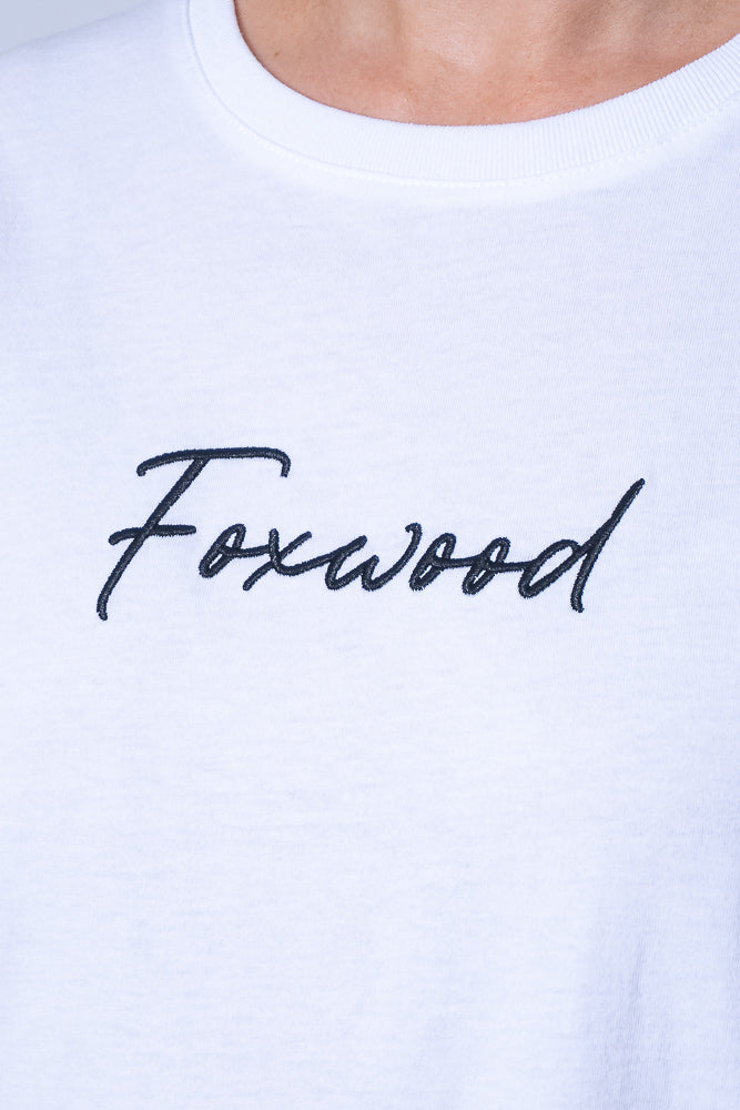 Signature Tee in White - Foxwood