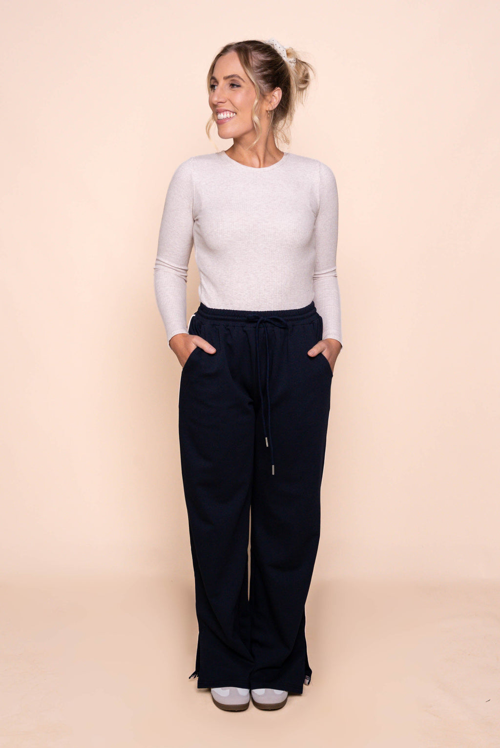Harley Jersey Pants in Dark Navy