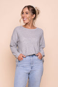 Tilly Lightweight Knit Jumper in Grey Marle
