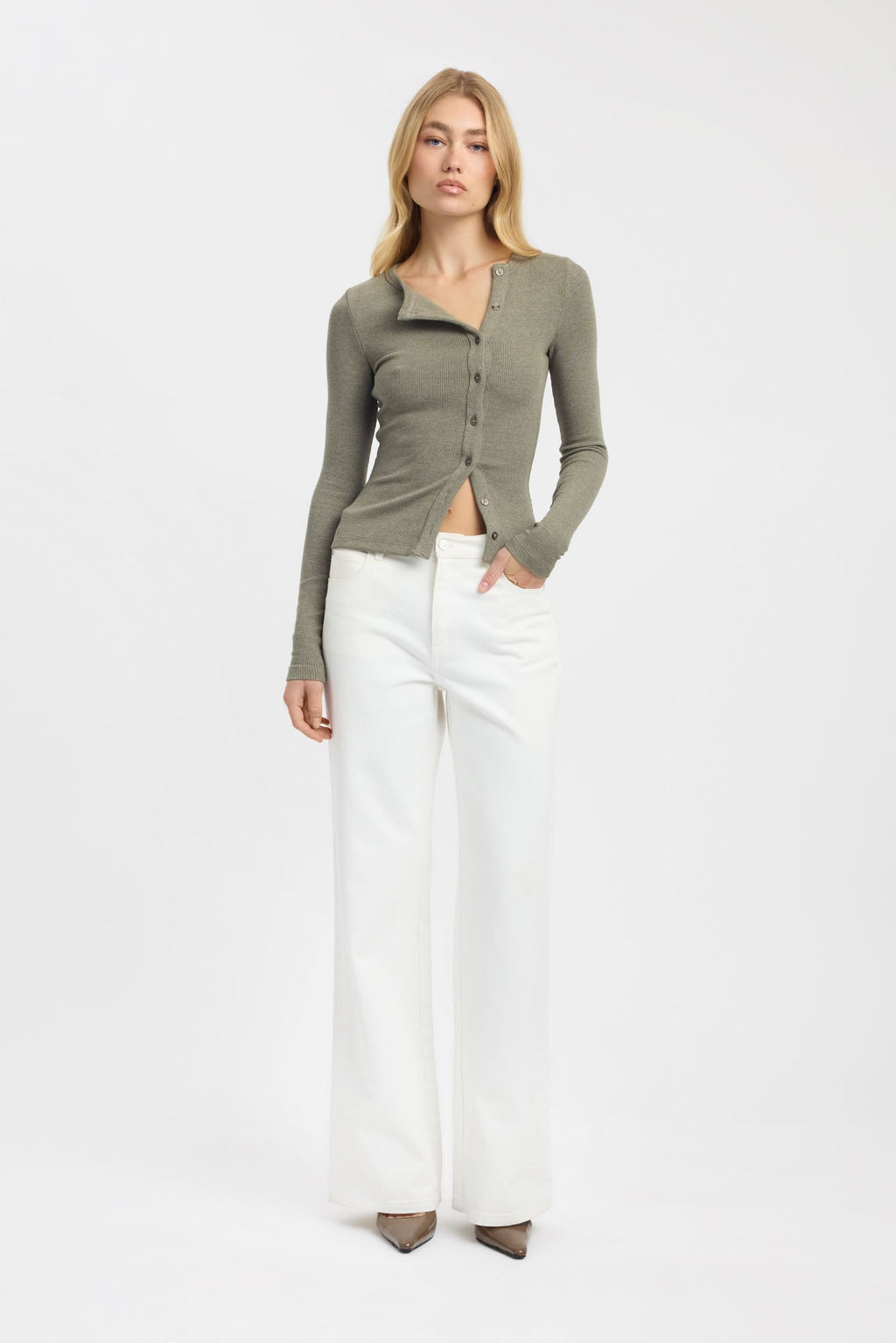 Bec Button Long Sleeve Top