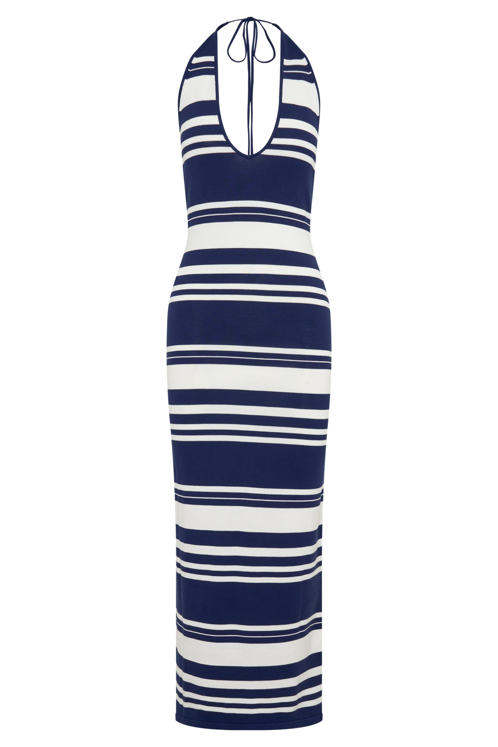 Brienne Stripe Midi Dress - Navy/Ivory