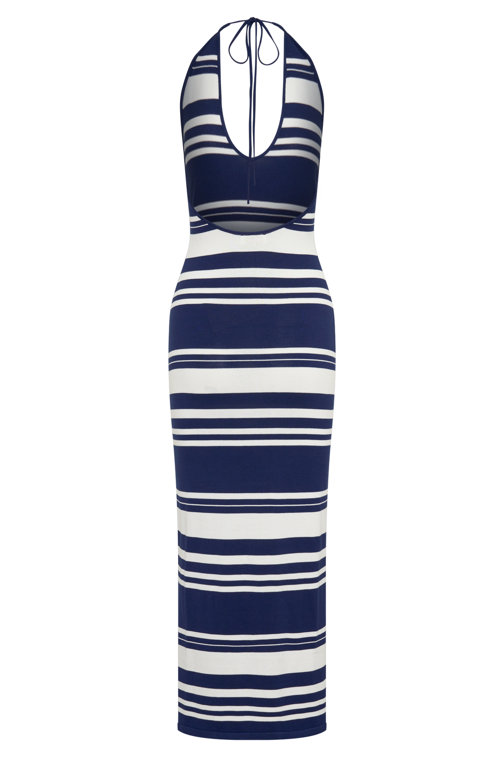 Brienne Stripe Midi Dress - Navy/Ivory