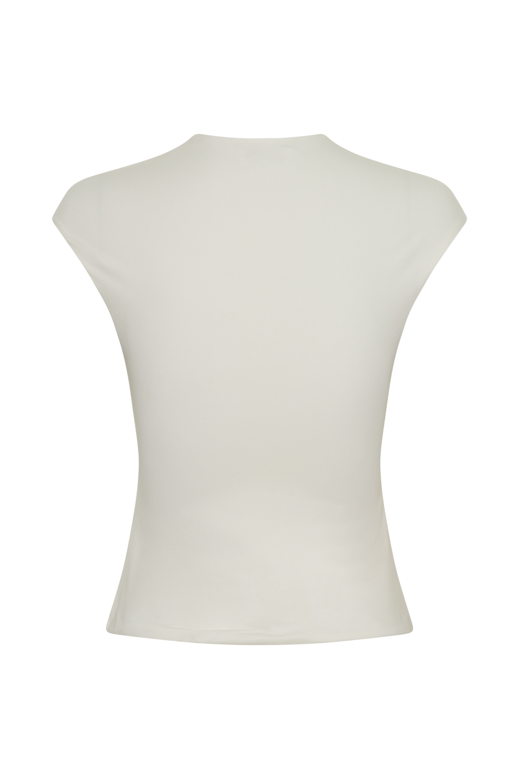 Chai Peached Jersey High Neck Top - Ivory