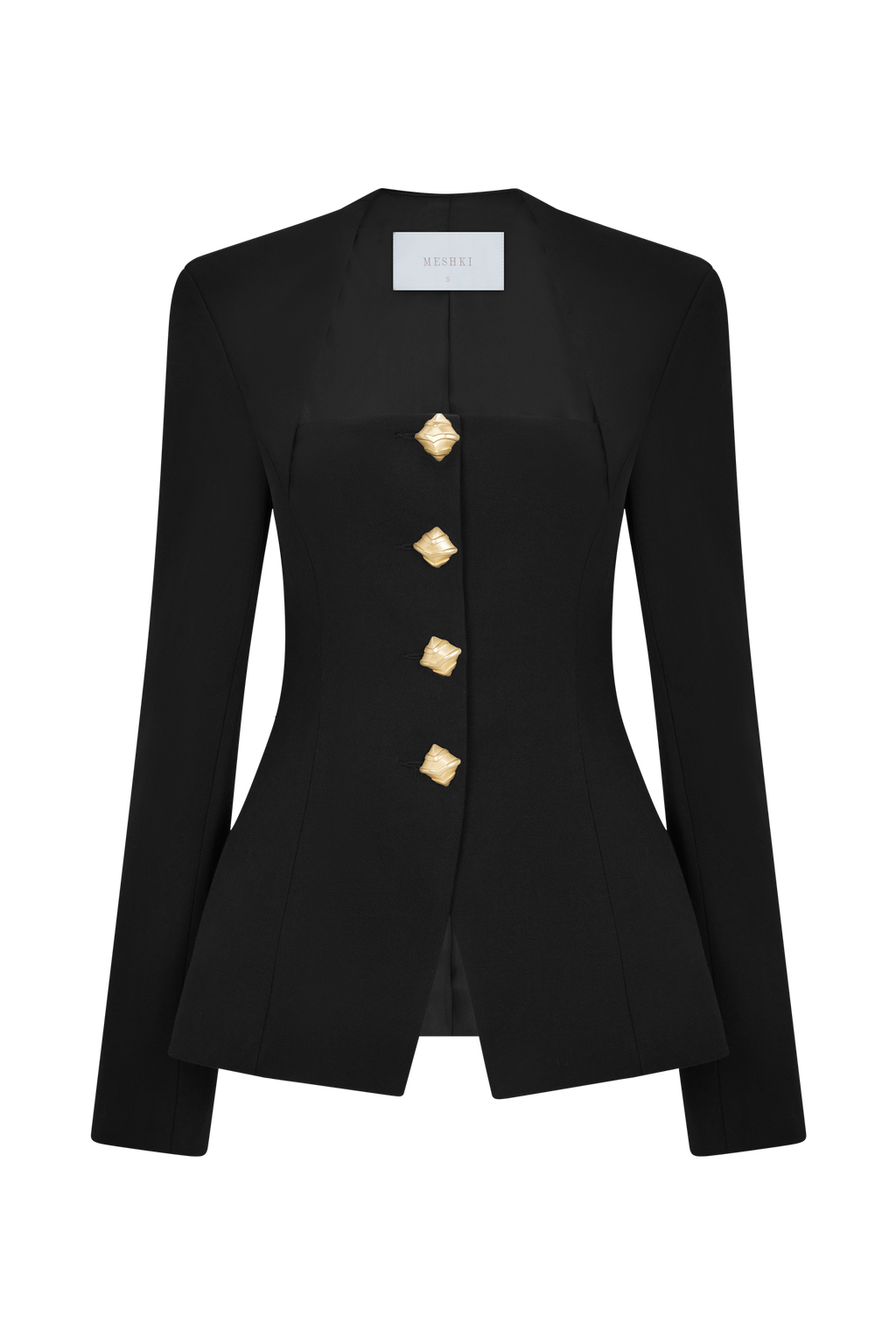 Christel Suiting Fitted Blazer - Black