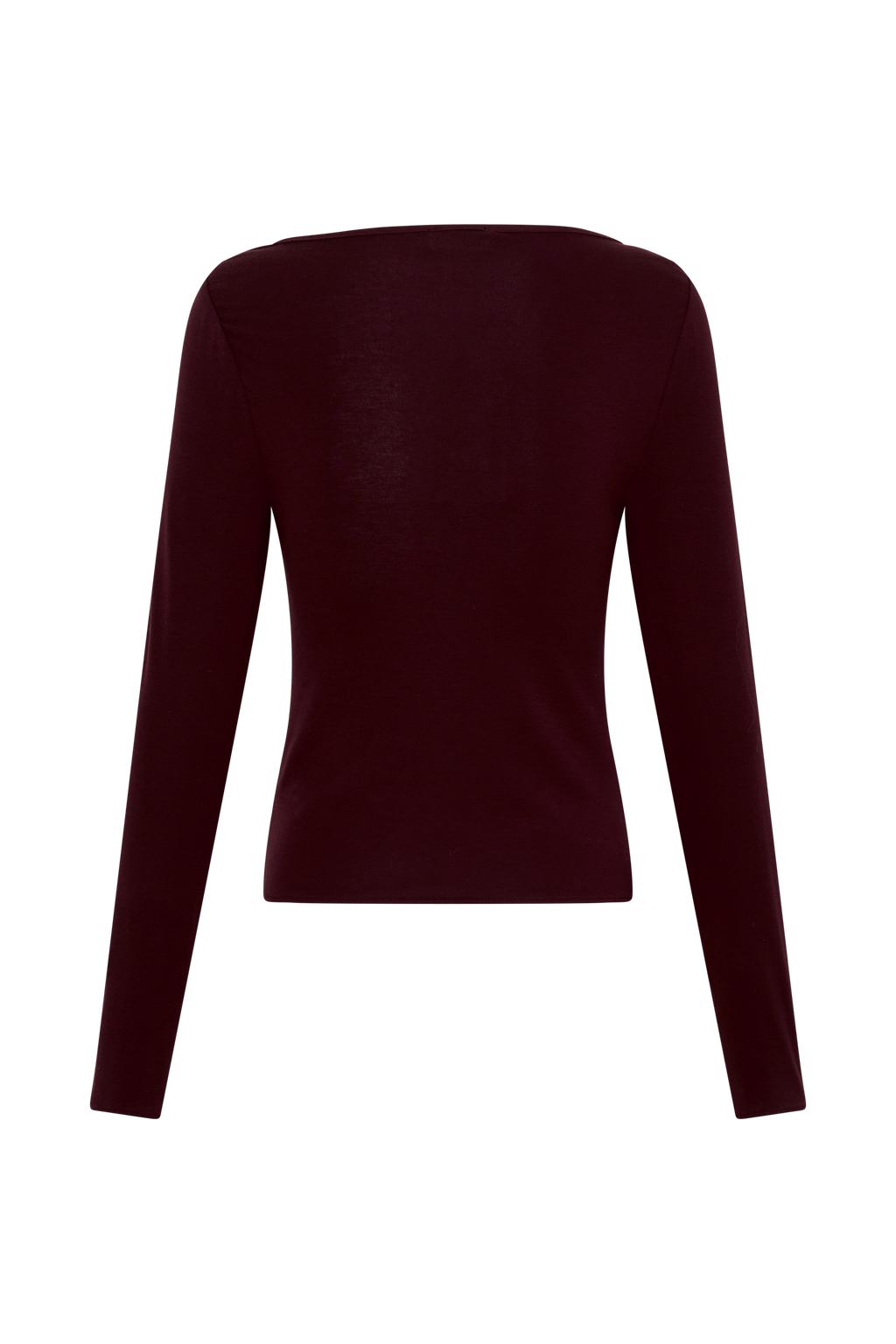 Coraline Long Sleeve Sheer Top - Burgundy