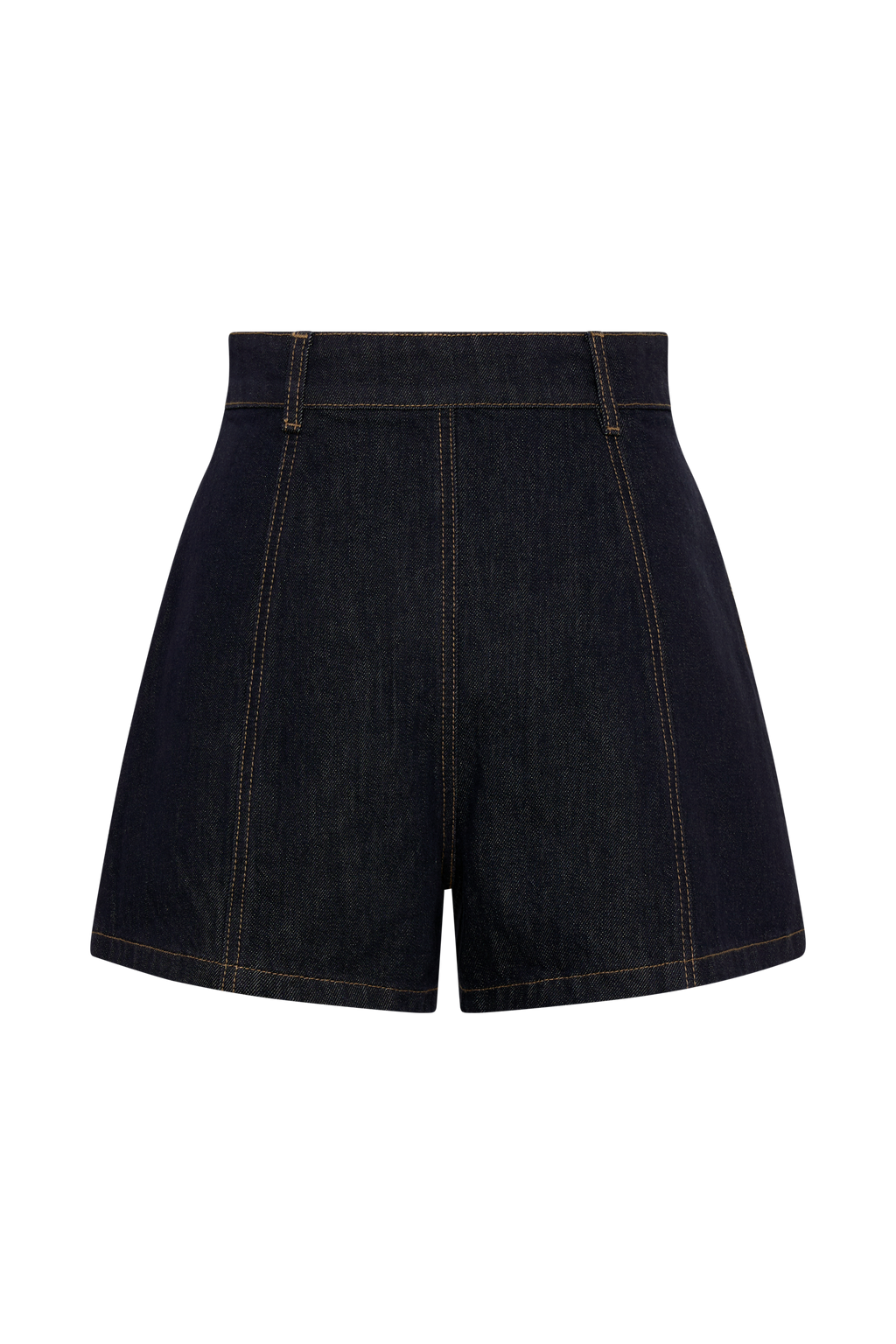 Demi High Waisted Denim Shorts - Washed Indigo Blue