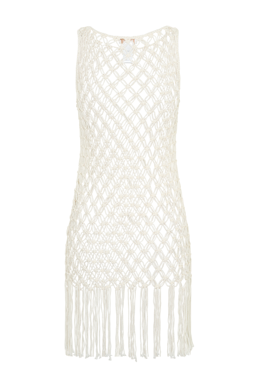 Devlin Macrame Tassel Mini Dress - Ivory
