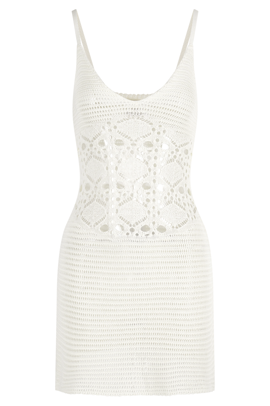 Everette Crochet Knit Mini Dress - Ivory