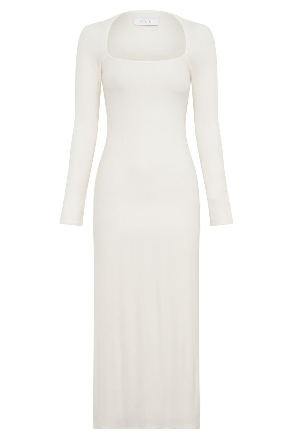 Freja Long Sleeve Midi Dress - White