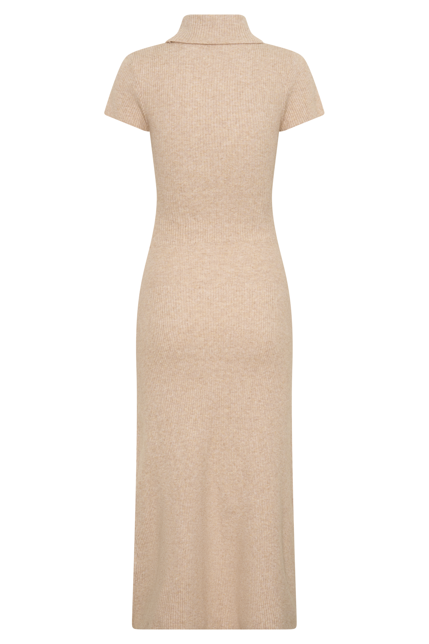 Goldie High Neck Knit Midi Dress - Camel