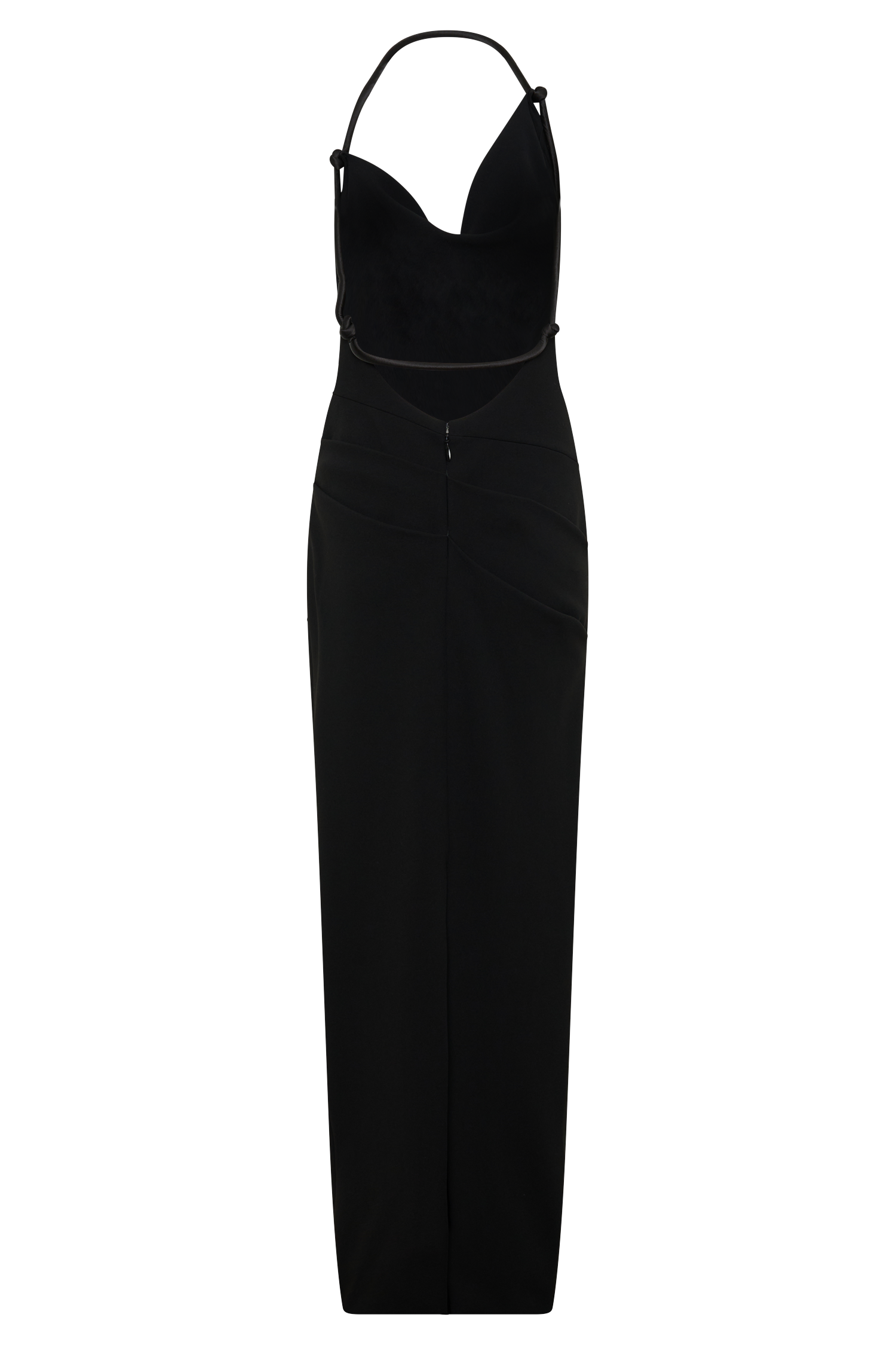 Gracie Halter Maxi Dress - Black