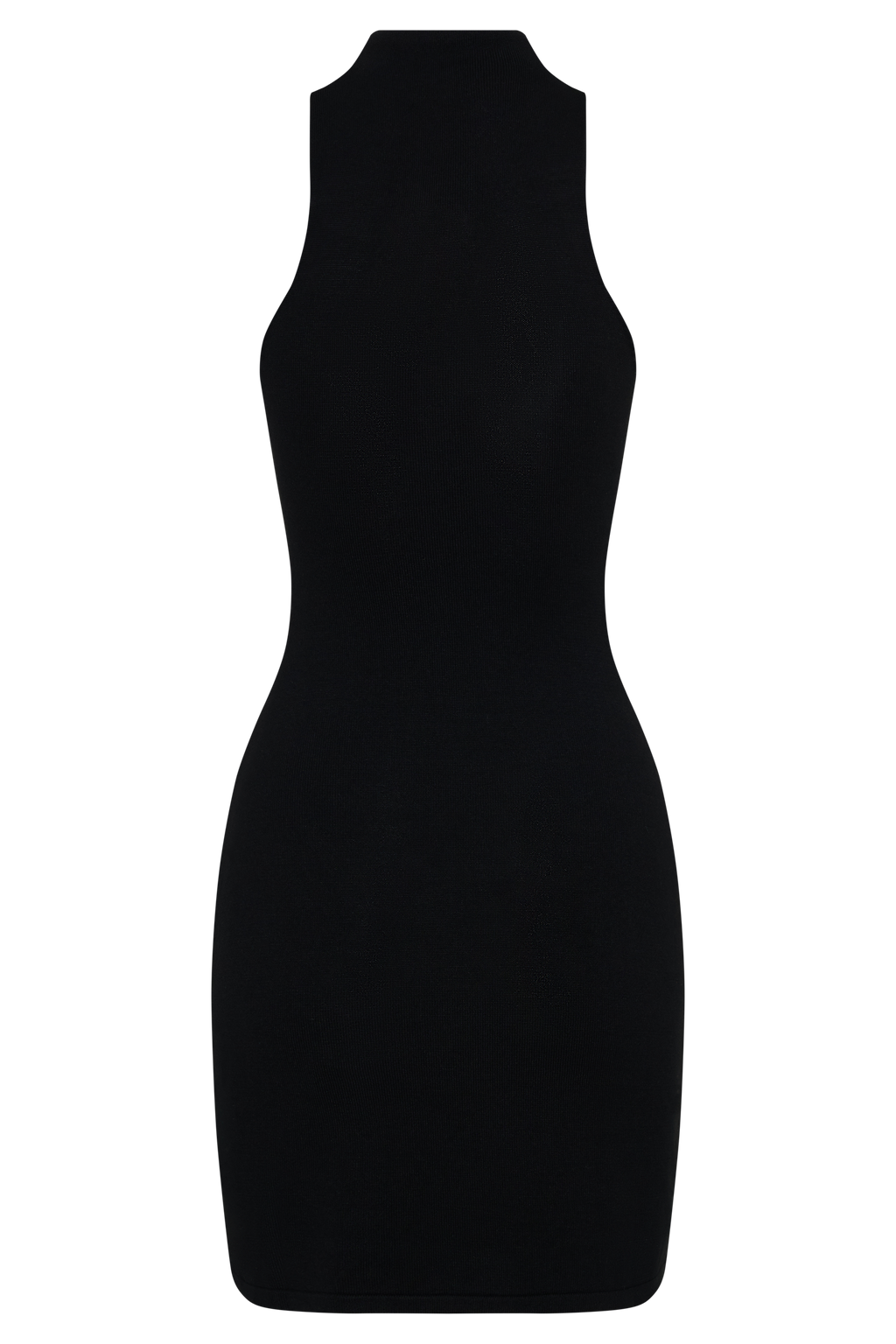 Hector Halter Neck Knit Mini Dress - Black